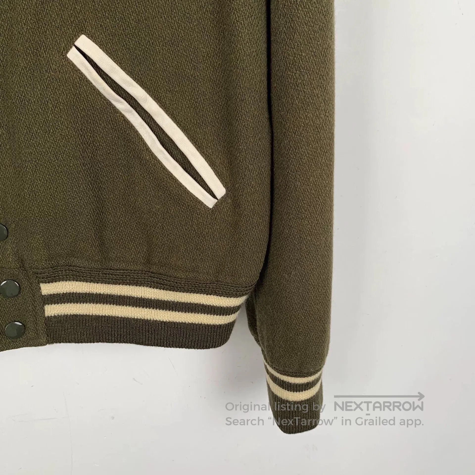 Saint Laurent Paris Saint Laurent Green Varsity Jacket. Size US S / EU 44-46 / 1 - 4 Thumbnail