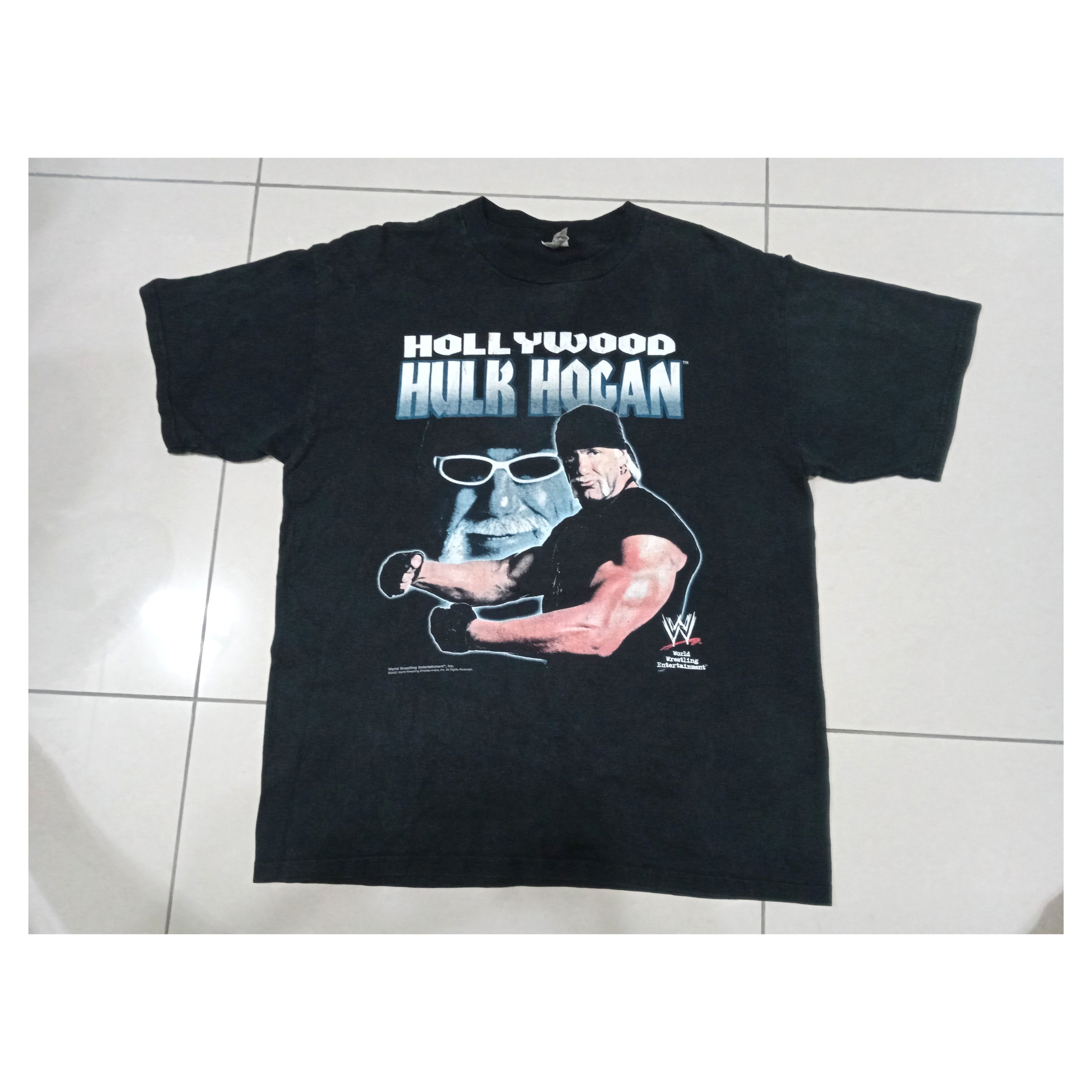 Image of Vintage 2000S Wwe Hollywood Hulk Hogan 2002 T Shirt in Black, Men's (Size XL)