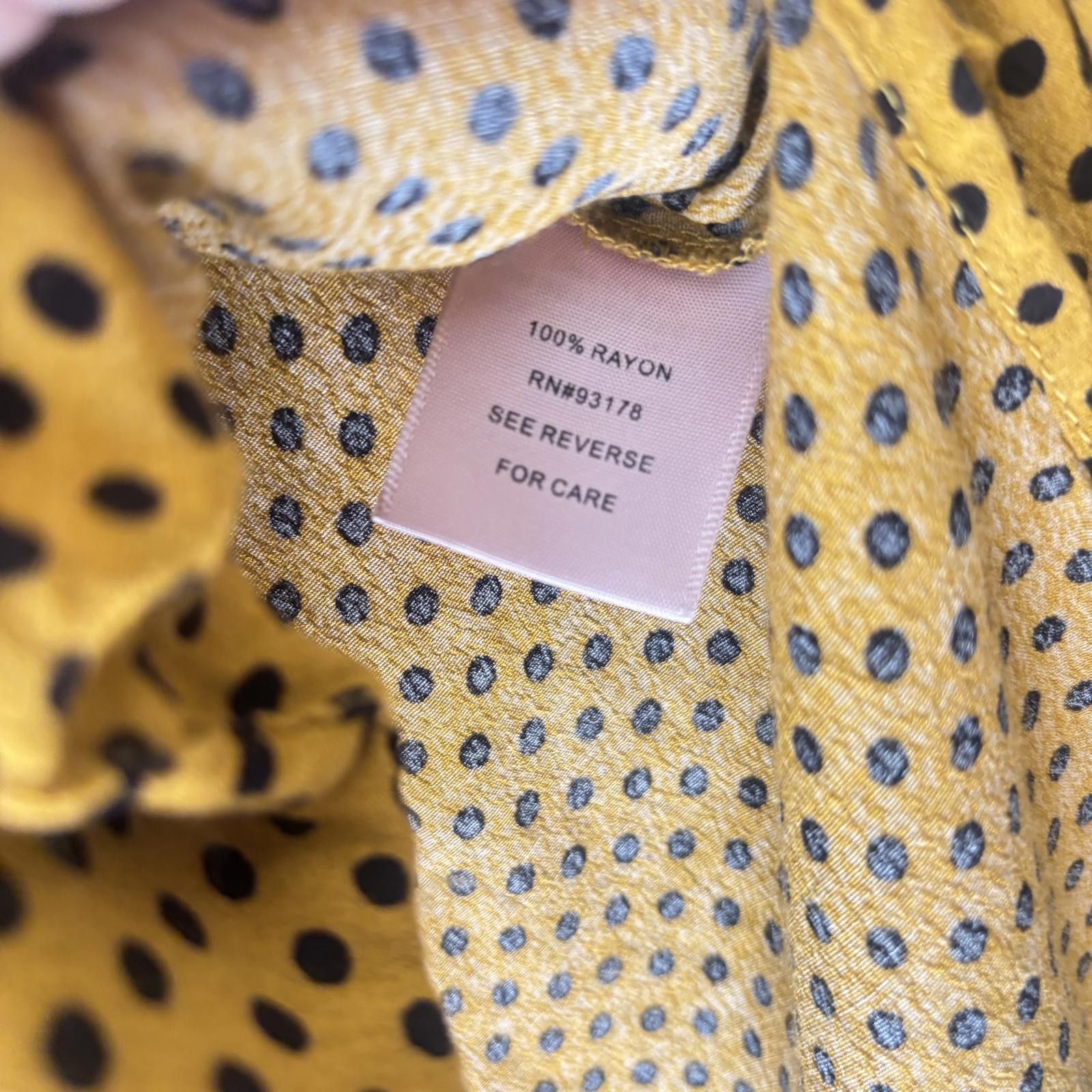 Other Philosophy Mustard Yellow Polka Dot Long Sleeve Blouse Size M / US 6-8 / IT 42-44 - 7 Thumbnail
