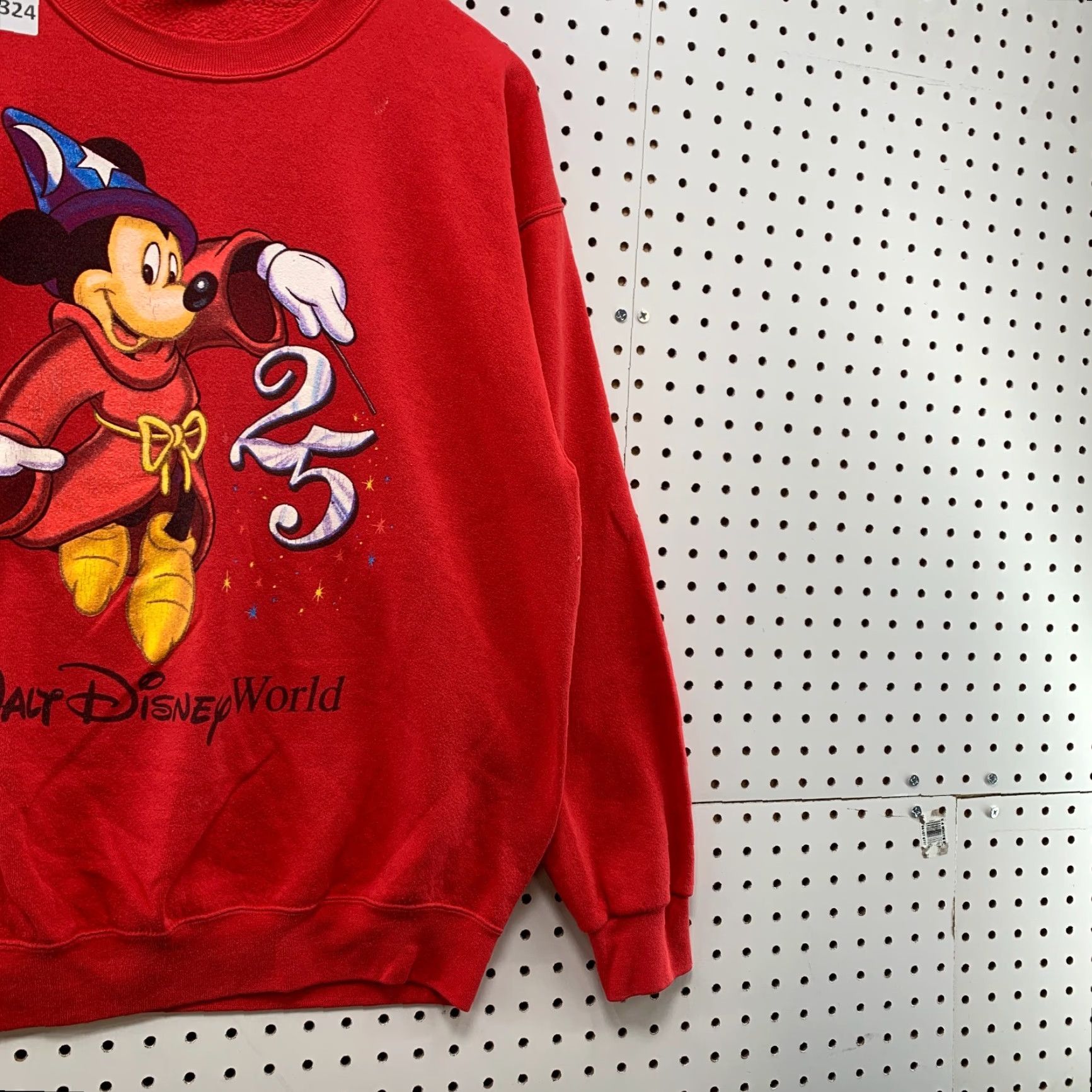 4SDESIGNS VINTAGE Mickey Designs Sweatshirt Crewneck Adult Large Red 90s Mickey Mouse USA 25th Theme Mens Size US L / EU 52-54 / 3 - 4 Thumbnail