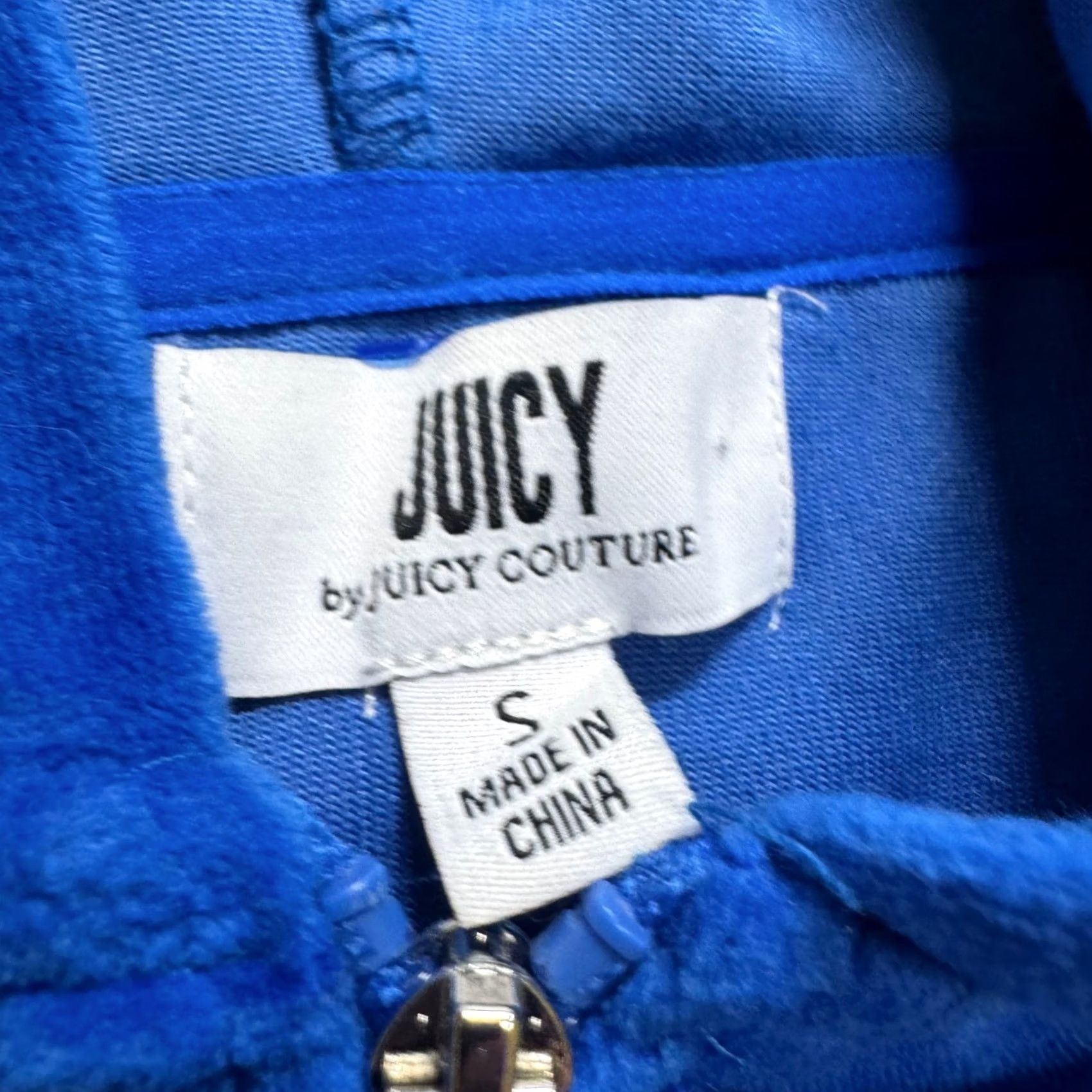 Velvet VINTAGE Juicy Couture Velvet Full-zip Jacket Hoodie Women's S Blue 90s Y2K Mens/Womens Size S / US 4 / IT 40 - 5 Thumbnail