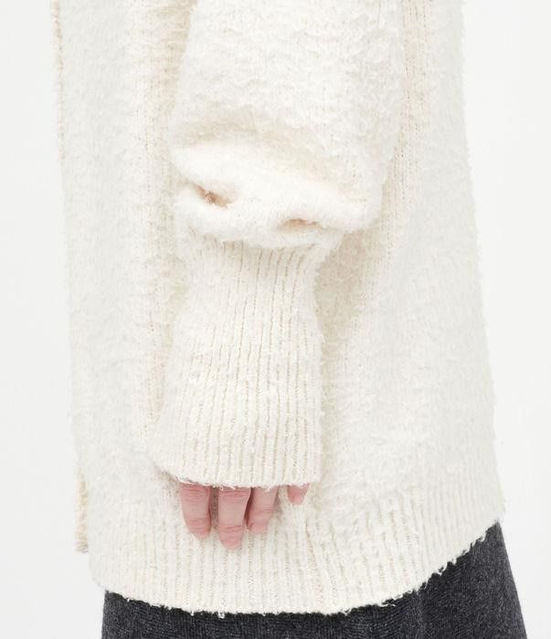 Maison Margiela o1bcso1str0526 Textured Cotton Cardigan in Off White Size M / US 6-8 / IT 42-44 - 6 Thumbnail