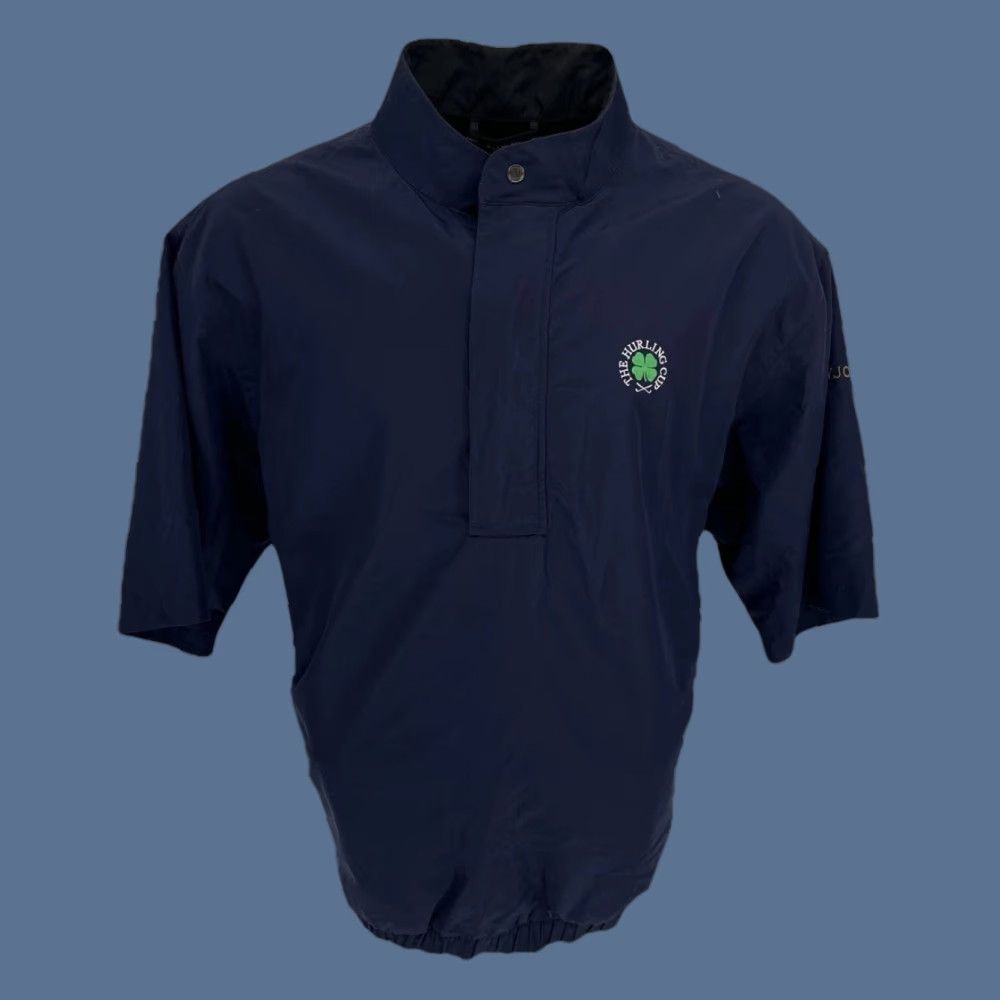 VINTAGE FootJoy DryJoys Jacket Mens XL Navy Short Sleeve Golf Windbreaker Hurling Cup