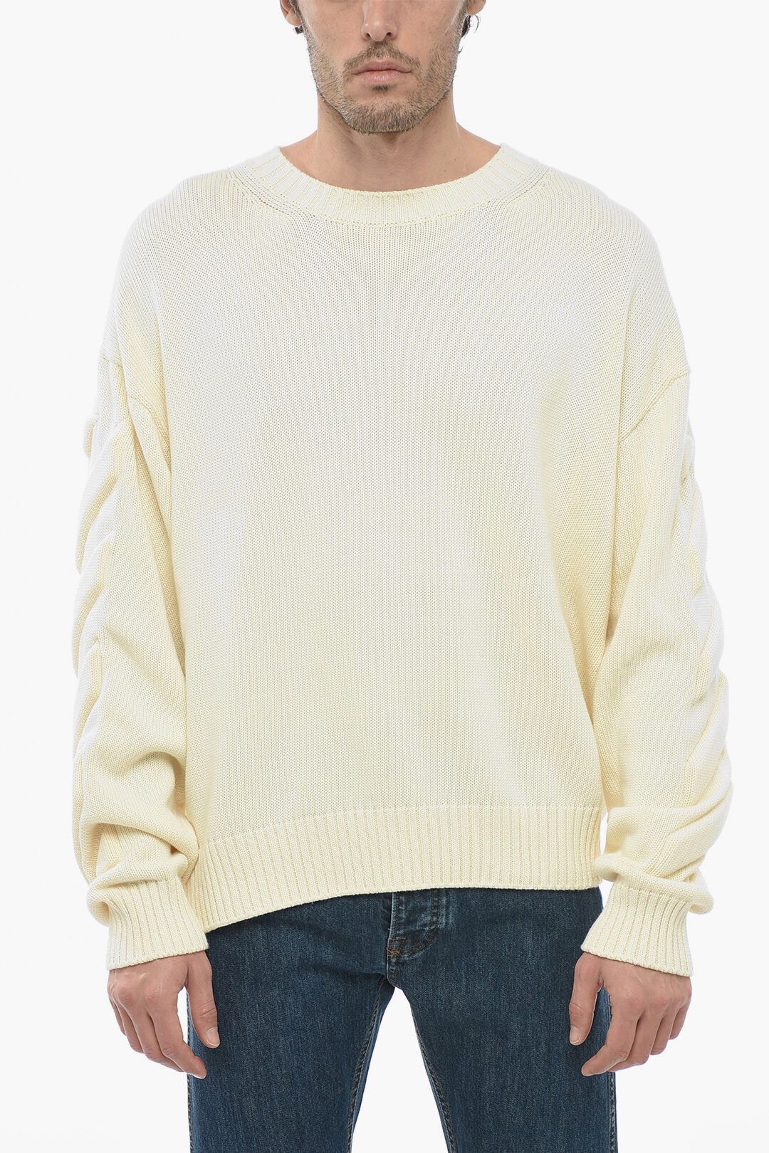 image of Off White Og1Mm0424 Seasonal Crewneck Sweater In White, Men's (Size Small)