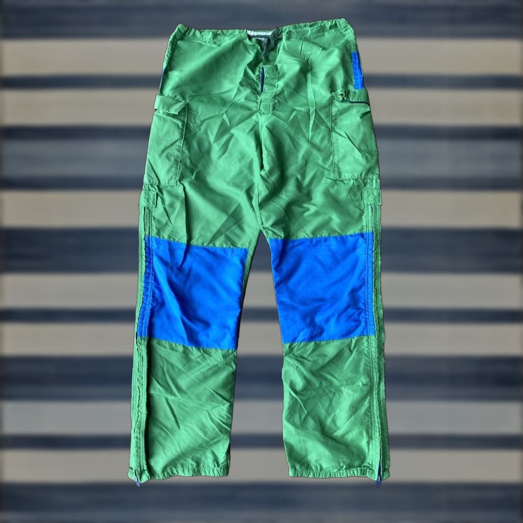 Equipment VINTAGE Banana Equipment Green/Blue Nylon Cargo Pants Small Size US 28 / EU 44 - 1 Thumbnail