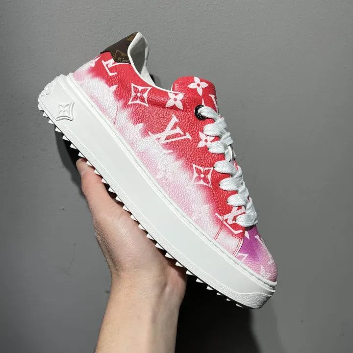 Louis Vuitton Louis Vuitton Red and White Casual Sneakers -2508 Size US 6 / IT 36 - 4 Thumbnail