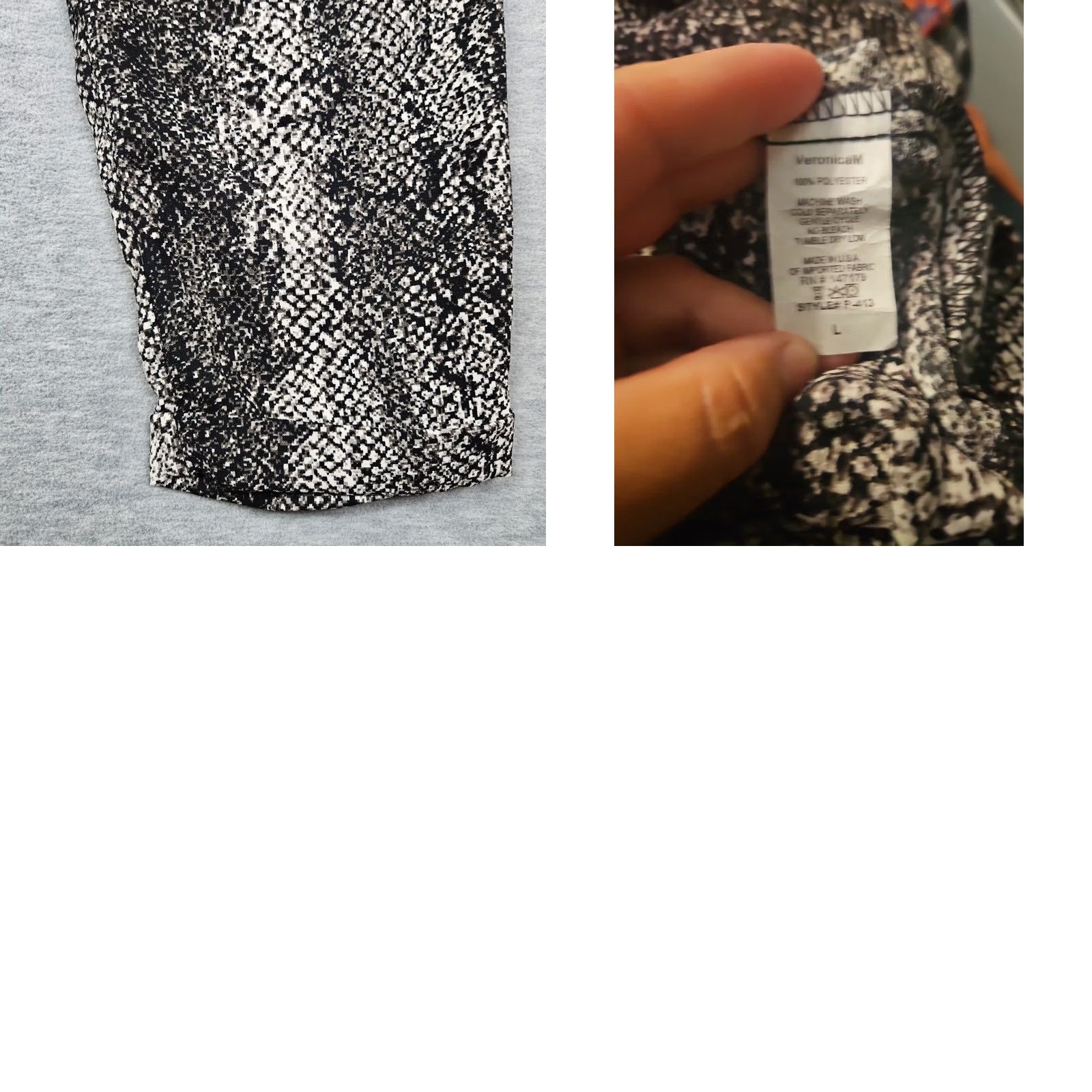 Vintage Veronica M Women’s Snake Printed Pockets Elastic Waist Pants Sz L Size 36" / US 14 / IT 50 - 8 Thumbnail