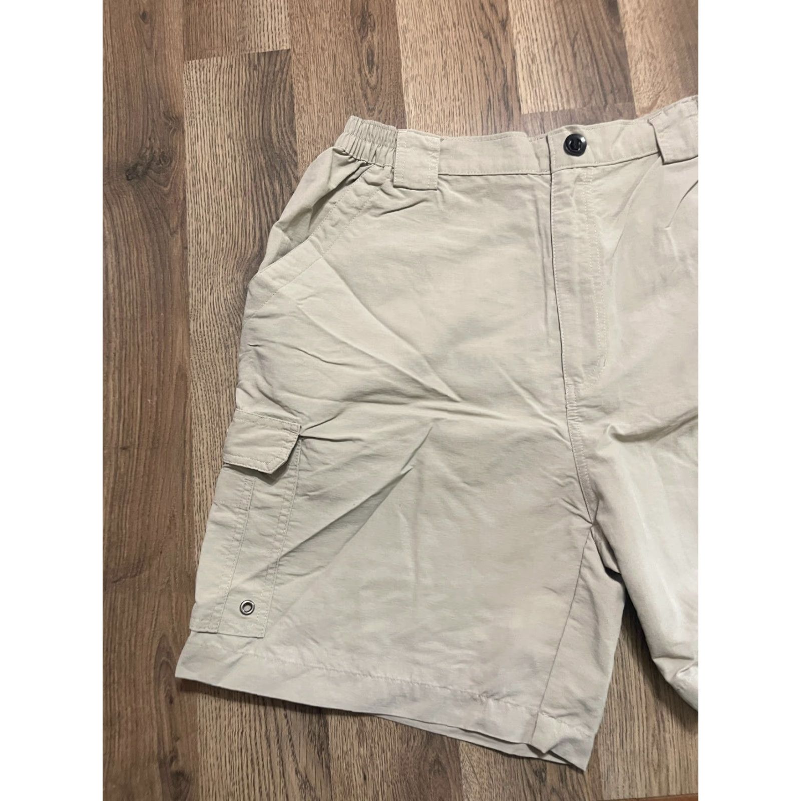 Vintage Reel Legends Performance Clothing Shorts Men Large Khaki Cargo Shorts Beige Modern Casual Cargo 50%? Size US 33 - 3 Thumbnail