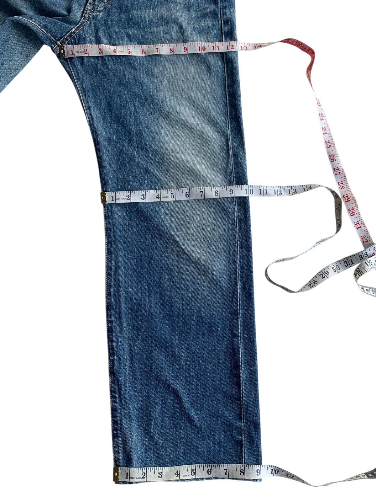 Edwin VINTAGE EDWIN 505 SELVEDGE BAGGY FADED DISTRESSED DENIM Size US 30 / EU 46 - 22 Thumbnail