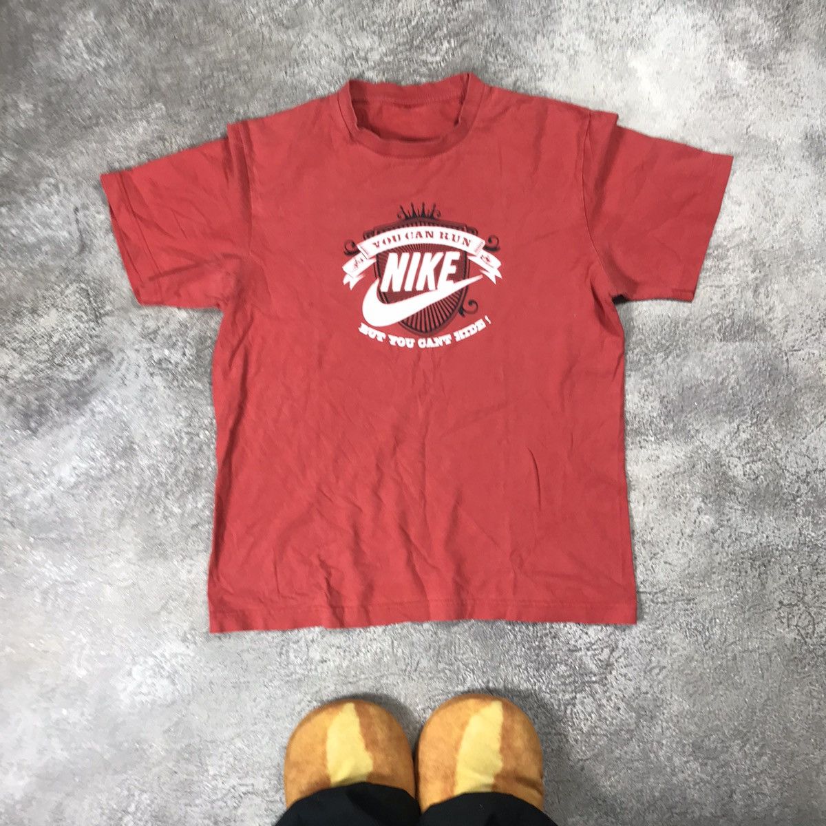 Vintage Vintage 90s Nike Sun Faded Graphic Tee Swoosh Logo Streetwea Size US S / EU 44-46 / 1 - 1 Thumbnail