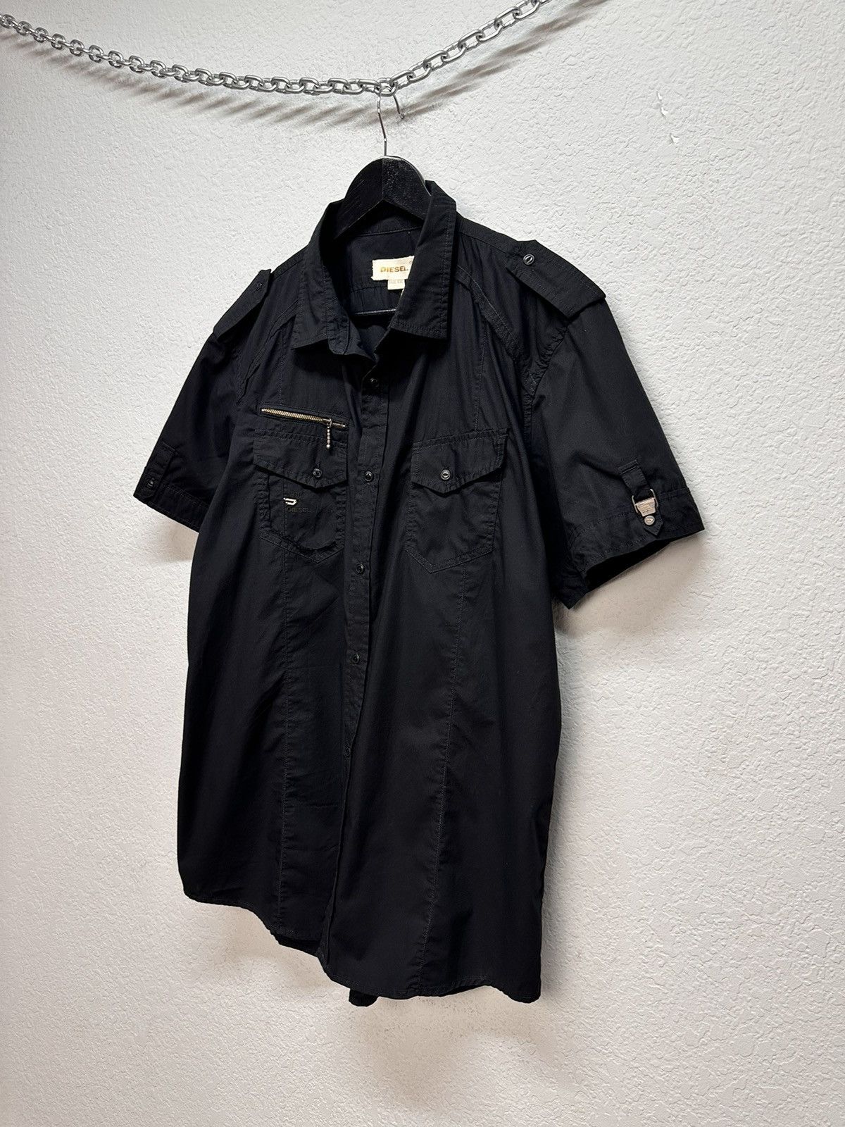 Diesel Vintage Metal Diesel Shirt Black Faded Junya Watanabe Y2K Size US L / EU 52-54 / 3 - 3 Thumbnail