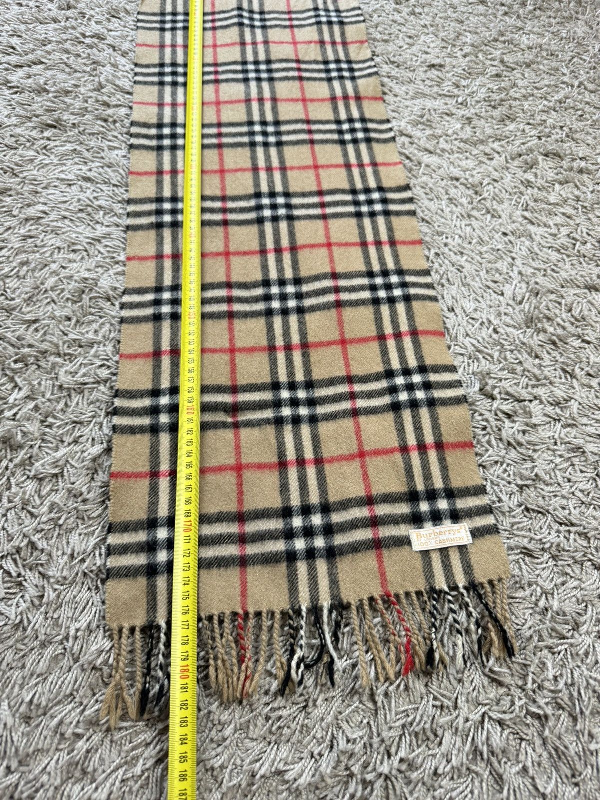 Burberry × Vintage Vintage cashmere scarf Burberry’s 90s original luxury item Size ONE SIZE - 3 Thumbnail