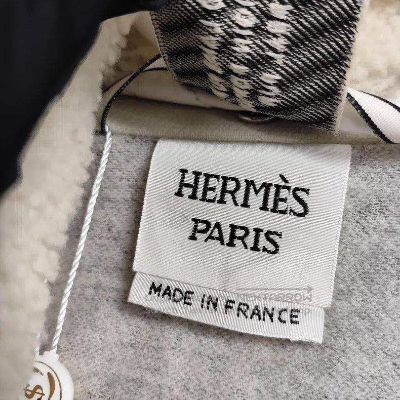 Hermes Hermes Shearling and Leather Jacket, White Size XS / US 0-2 / IT 36-38 - 6 Thumbnail