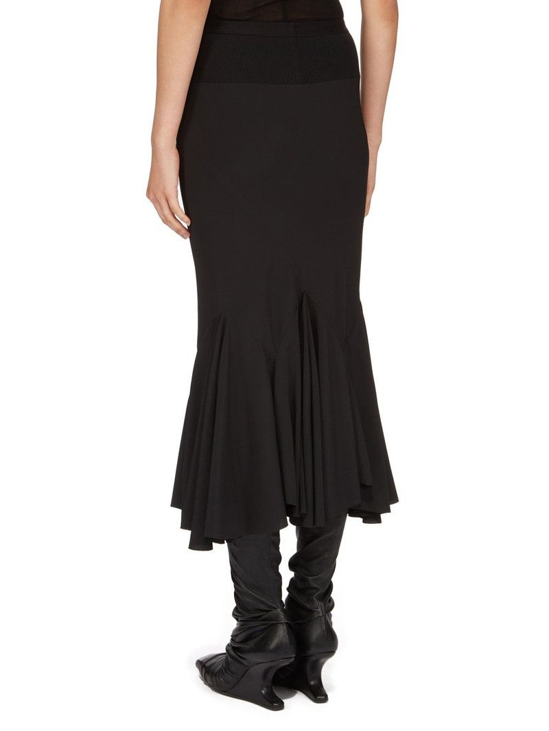 Rick Owens o1y0126 Midi Skirt in Dark Brown/Black Size 27" / US 4 / IT 40 - 3 Thumbnail