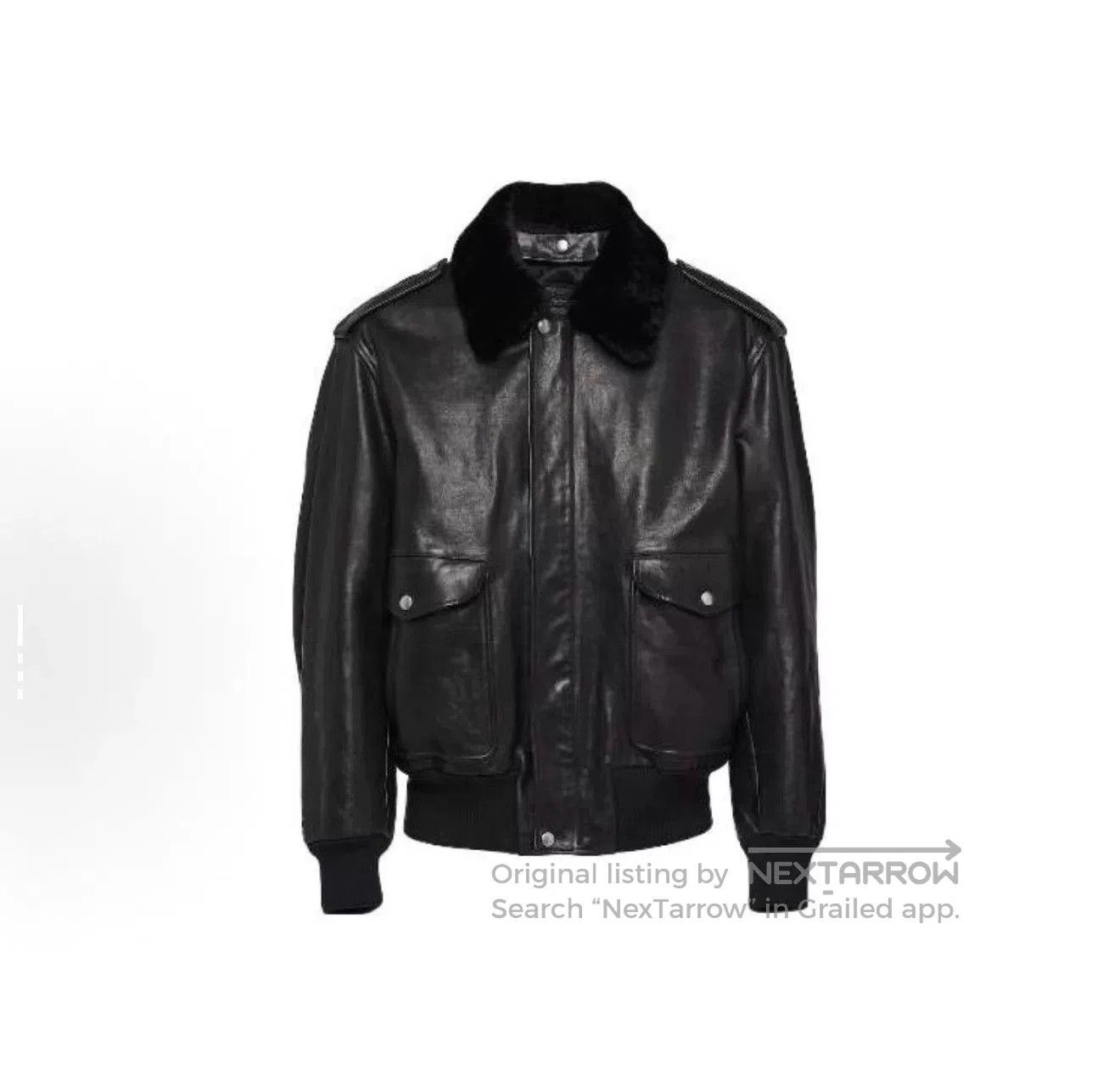 Prada Prada Lapel Fur Collar Leather Jacket. Size US M / EU 48-50 / 2 - 1 Thumbnail