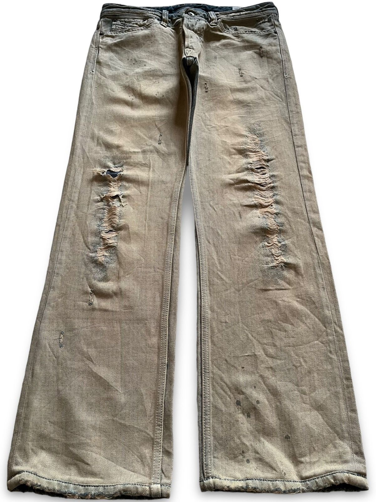 Diesel × Diesel Black Gold Vintage Diesel Viker Rusty Wash Distressed Loose Jeans Size US 32 / EU 48 - 1 Thumbnail