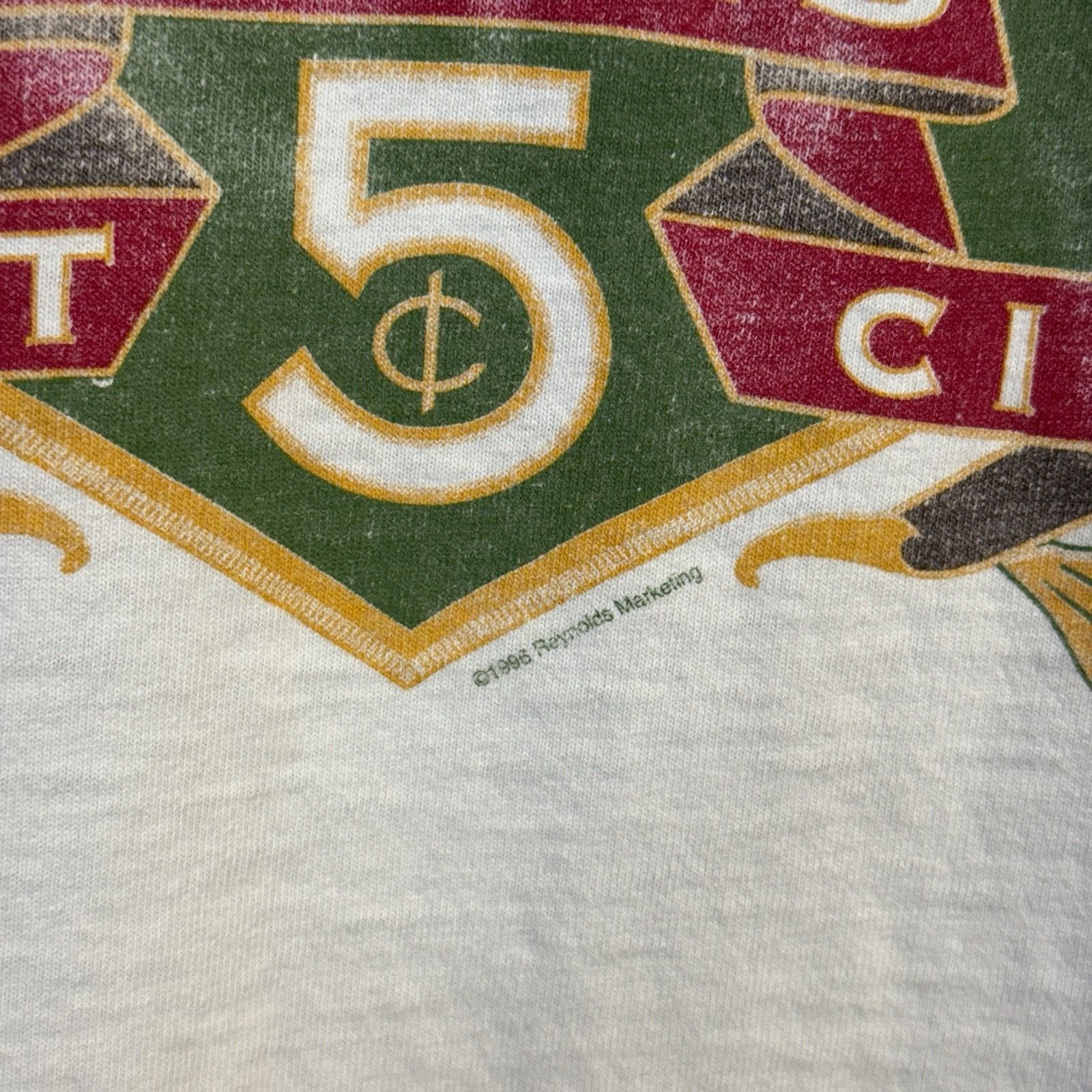 Vintage Vintage 90s Bingo Cigar T Shirt Mens Large White Single Stit Size US L / EU 52-54 / 3 - 13 Thumbnail
