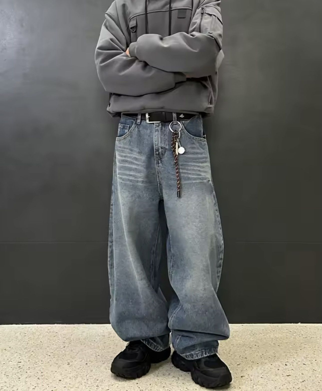 Jean Classic Loose Y2k Streetwear Baggy Jeans Pants Size US 30 / EU 46 - 1 Thumbnail