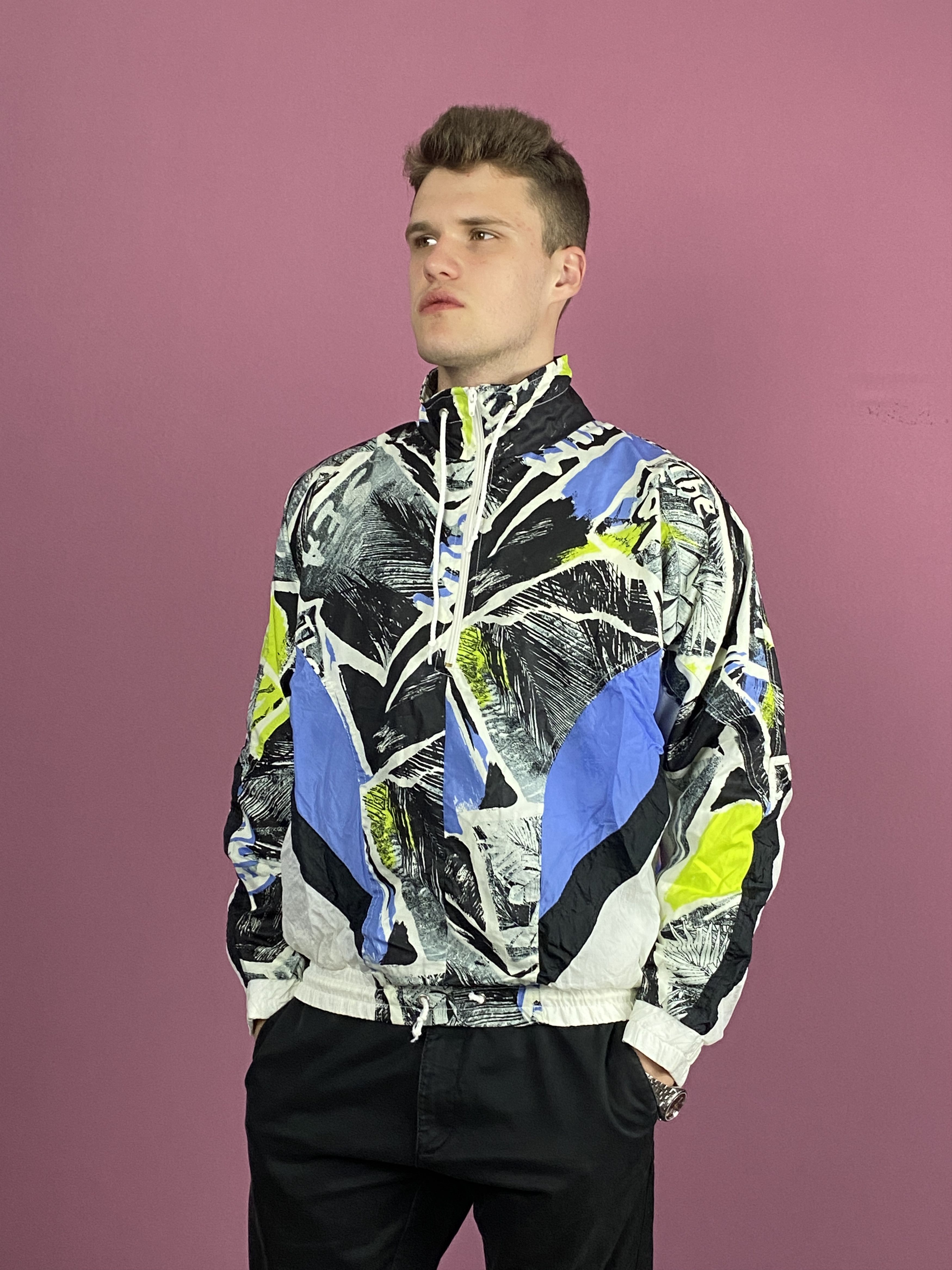 Vintage Gilles Cassadou Vintage Men's Abstract Windbreaker - L Size US L / EU 52-54 / 3 - 2 Thumbnail