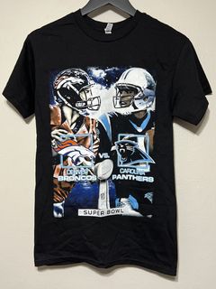 Super Bowl 50 NFL Football Carolina Panthers vs Broncos T-Shirt Medium  Gildan