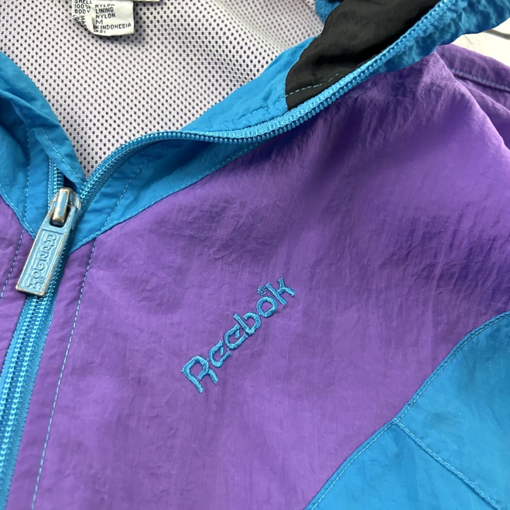 Reebok VINTAGE Reebok Sport Hooded Full Zip Jacket Men's M Blue Hoodie Jacket Mens M Blue Reebok Sport Windbreaker Baggy Sports Mens Medium Blue Size US M / EU 48-50 / 2 - 4 Thumbnail