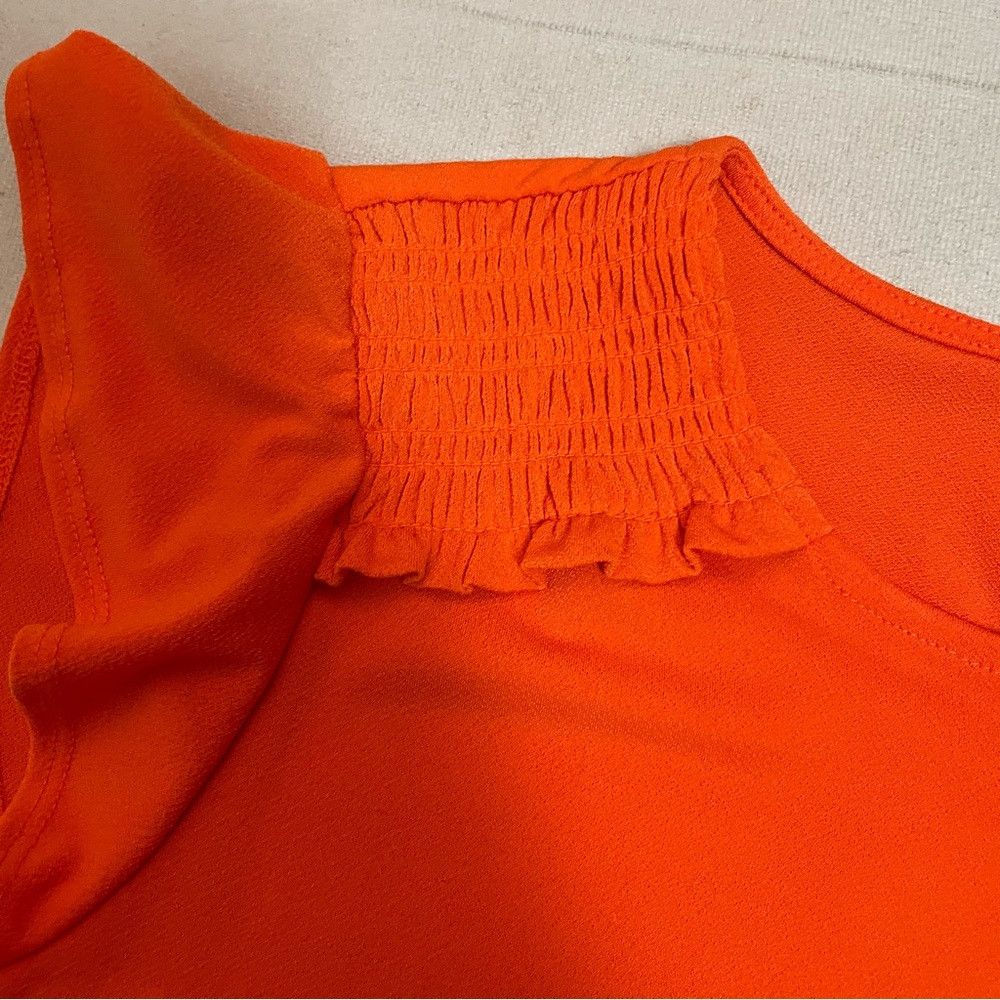 Adrianna Papell NWT New $69 Adrianna Papell Smocked Shoulder Flutter Sleeve Size L / US 10 / IT 46 - 9 Thumbnail