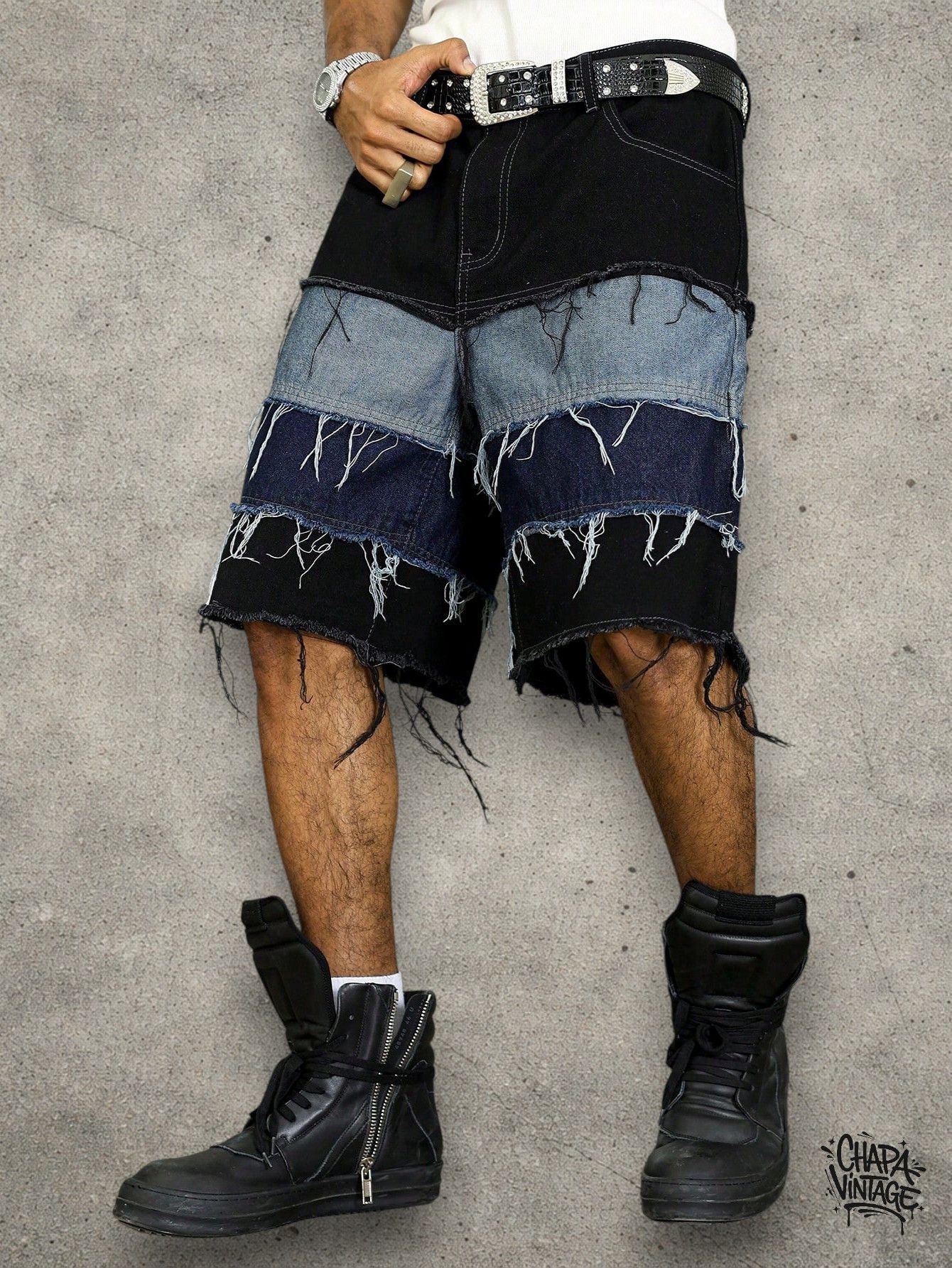 Vintage Ripped jean shorts Size US 32 / EU 48 - 2 Thumbnail