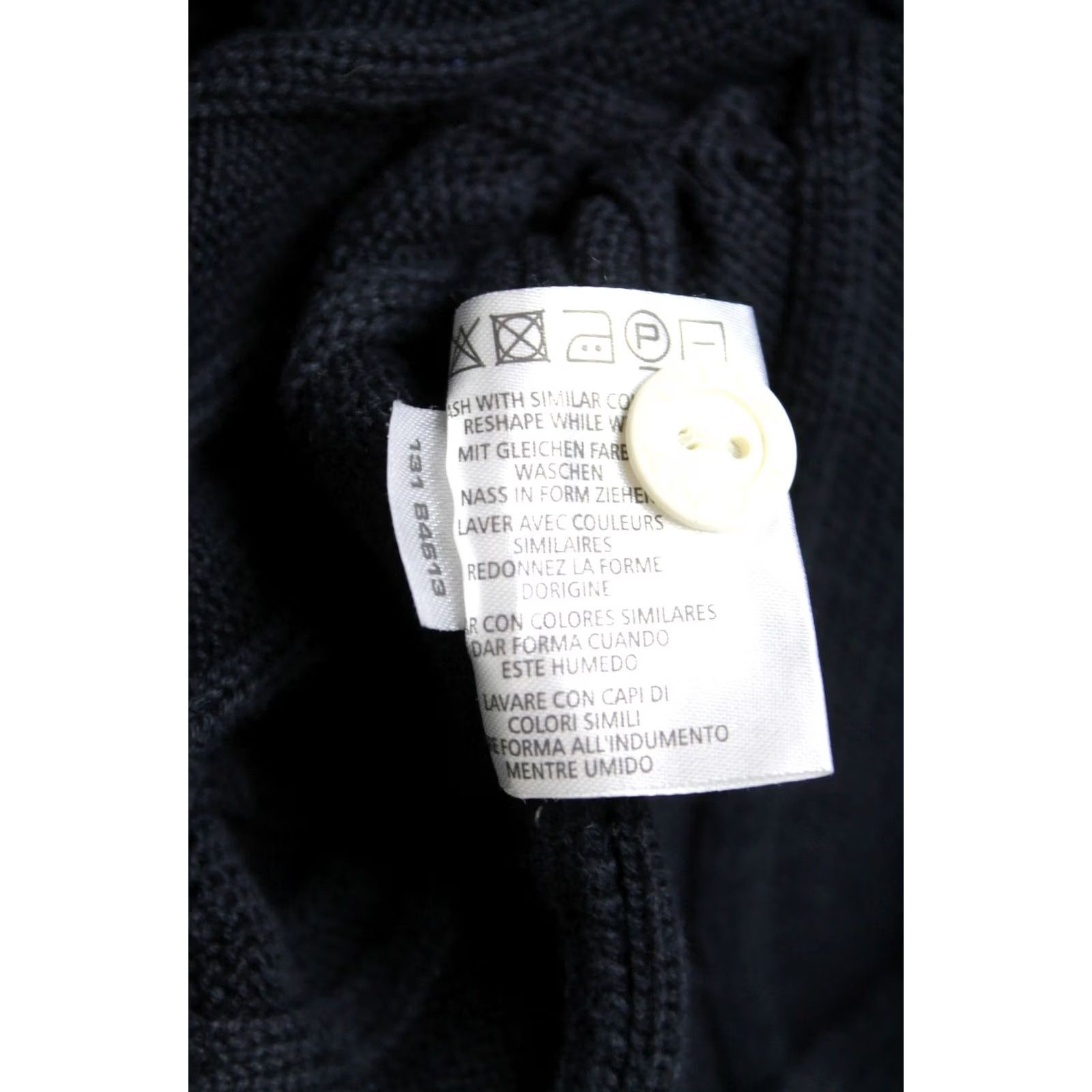 Gant GANT Jumper Mens SMALL Pullover Cable Knit Polo Collar Dark Blue Size US S / EU 44-46 / 1 - 7 Thumbnail