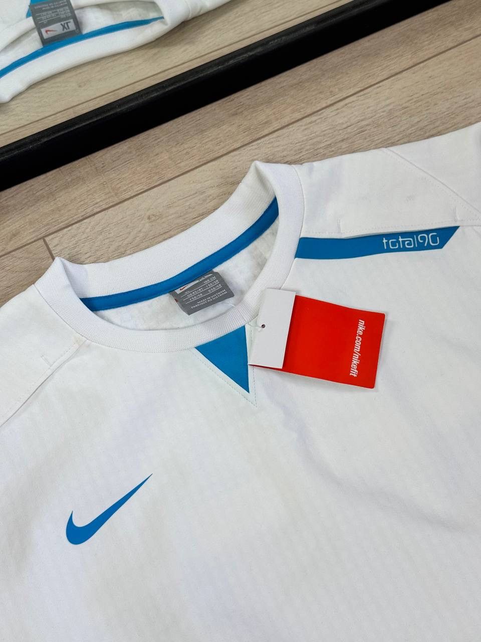 Nike NWT Vintage Total 90 T90 Training Jacket Top White Blue Size US XL / EU 56 / 4 - 2 Thumbnail