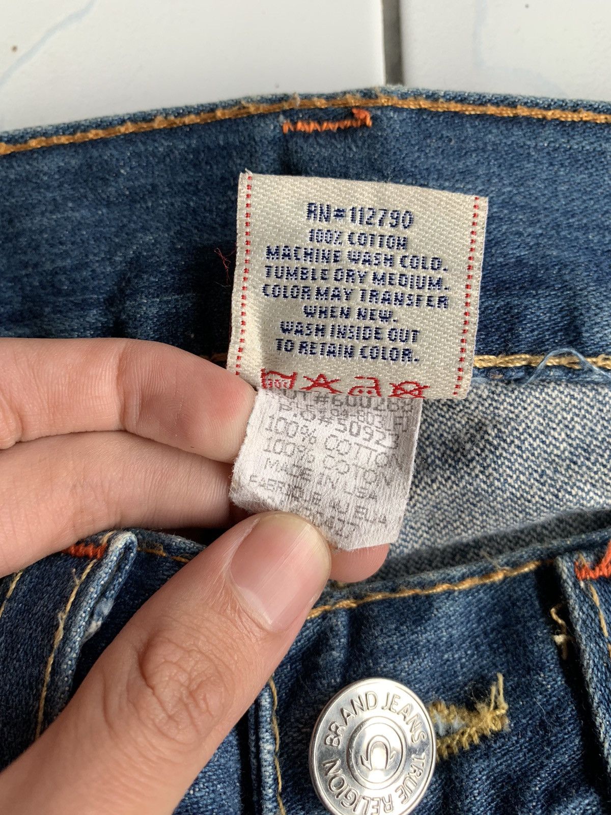 Japanese Brand FLARE 💥 TRUE RELIGION MADE IN USA PUNK STYLE DENIM JEANS Size US 34 / EU 50 - 16 Thumbnail