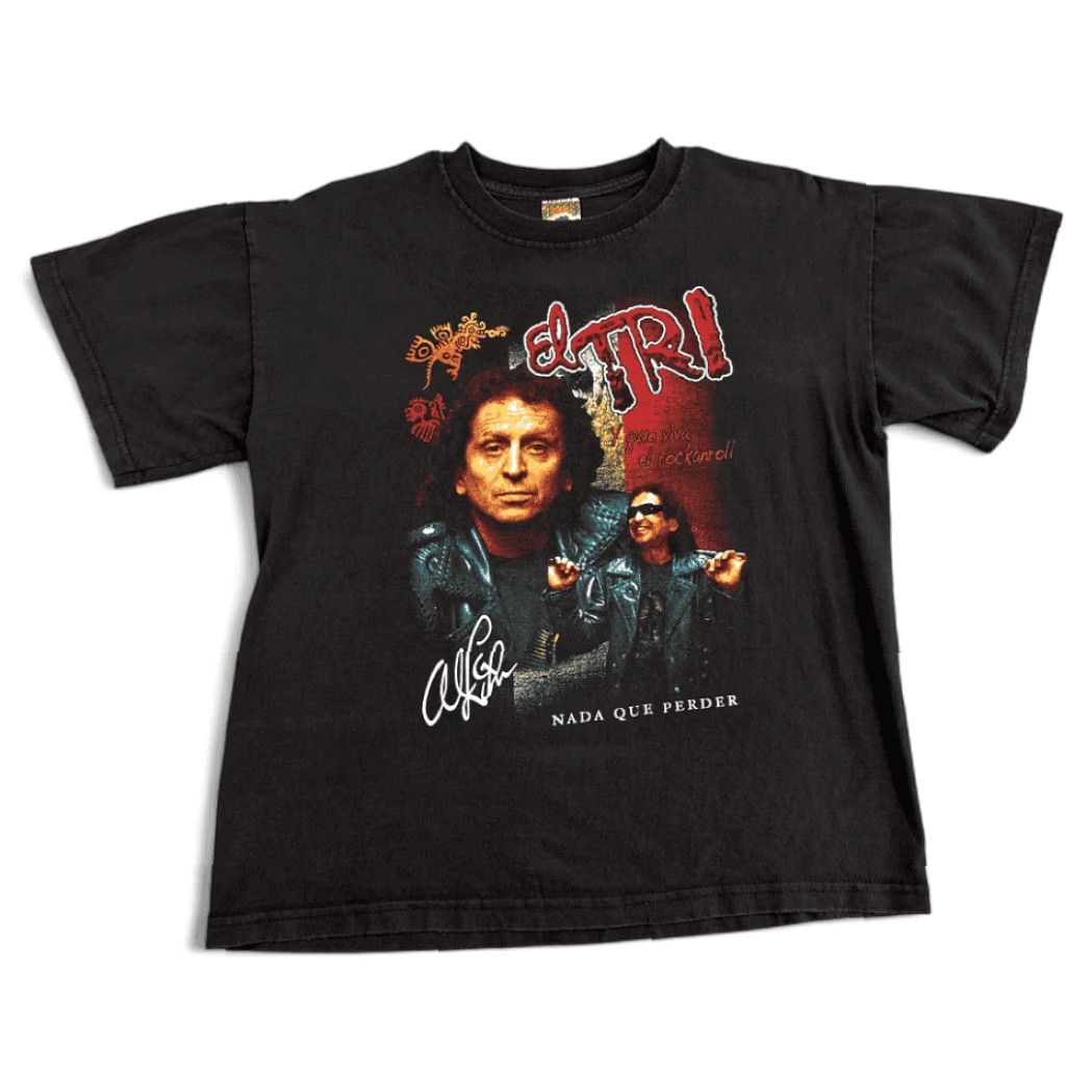 Vintage El Tri Shirt Adult MEDIUM Black Mexico Band Tee Y2K Alex Lora Nada Que Perder Size US M / EU 48-50 / 2 - 2 Thumbnail