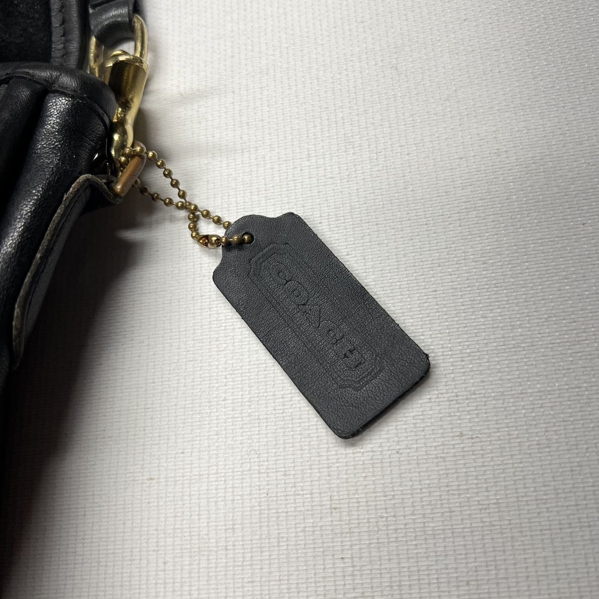 Coach × Vintage VTG Coach Crossbody Bag Purse Clutch Black Leather Hang Tag Size ONE SIZE - 3 Thumbnail