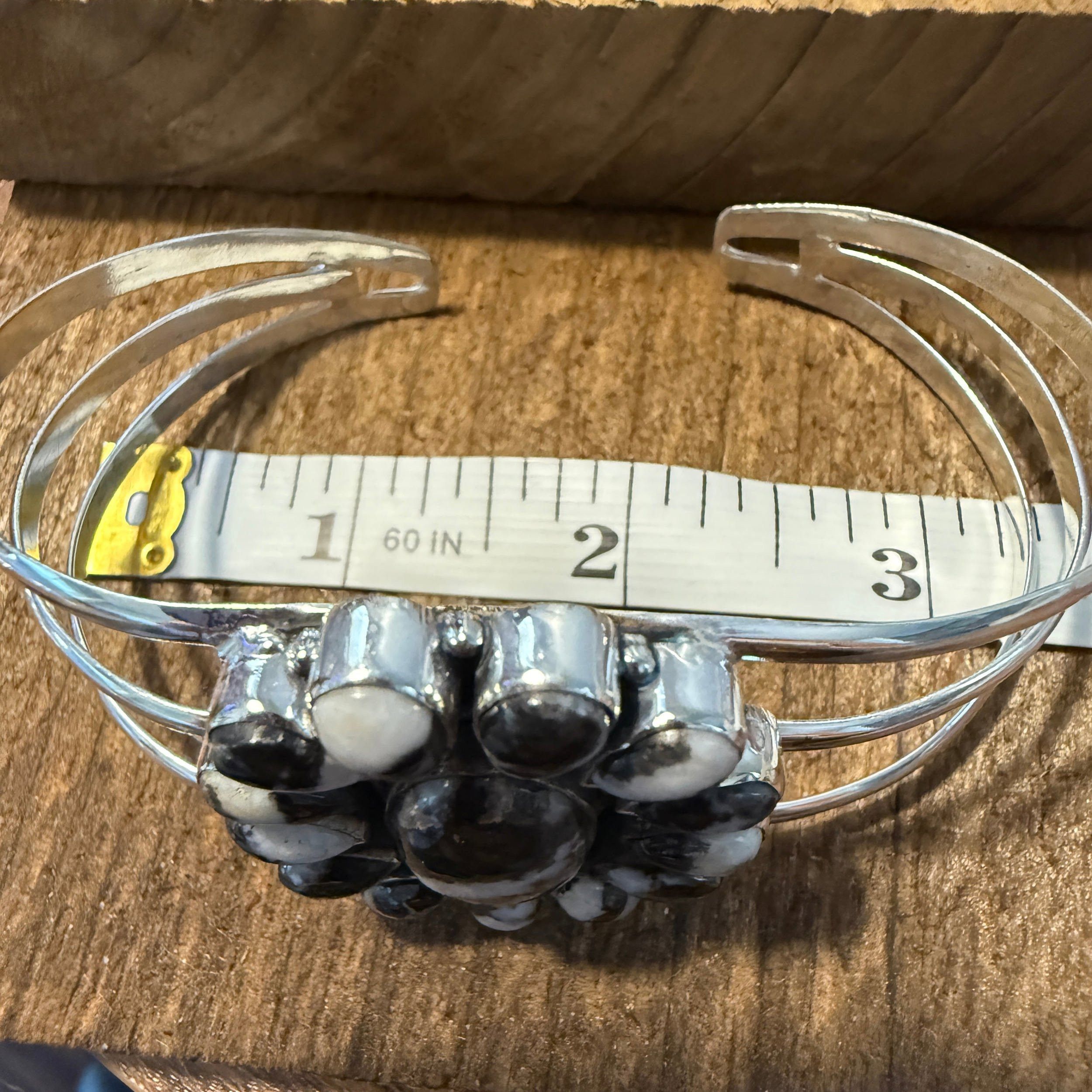 Other White Buffalo Dahlia Turquoise Adjustable Sterling Cuff Size ONE SIZE - 5 Thumbnail