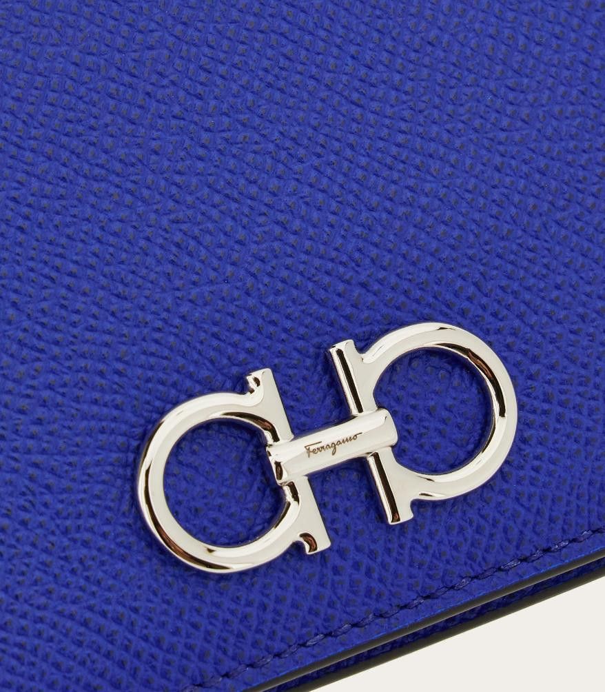 Salvatore Ferragamo o1s1rm0924 Size: OS / Leather Wallet in Blue Size ONE SIZE - 4 Thumbnail