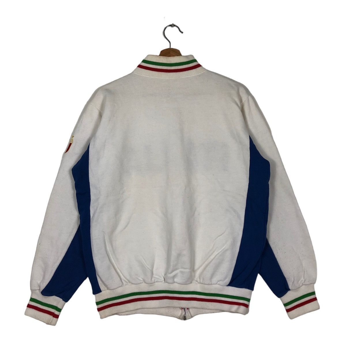 Japanese Brand 🔥Vintage Italia Sweater Zipper Big Logo Made in Italy Size US XXL / EU 58 / 5 - 8 Thumbnail