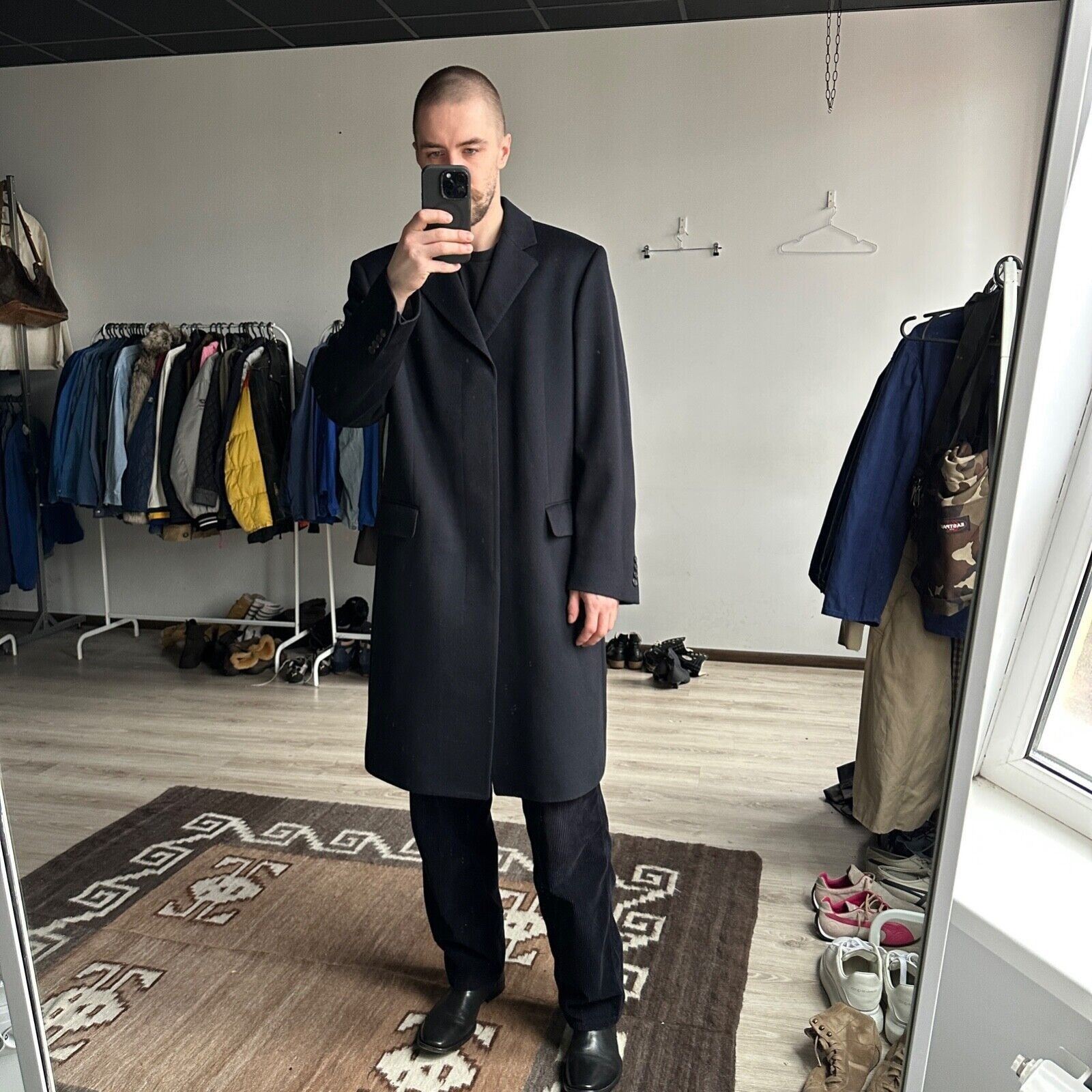 Vintage Eduard Dressler Cashmere Formal Casual Coat 8564AC Size US L / EU 52-54 / 3 - 1 Thumbnail