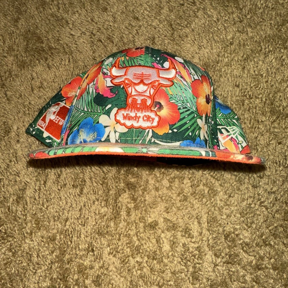 NBA × New Era Chicago Bulls White Floral 9FIFTY Snapback Cap by New Era Size ONE SIZE - 6 Thumbnail