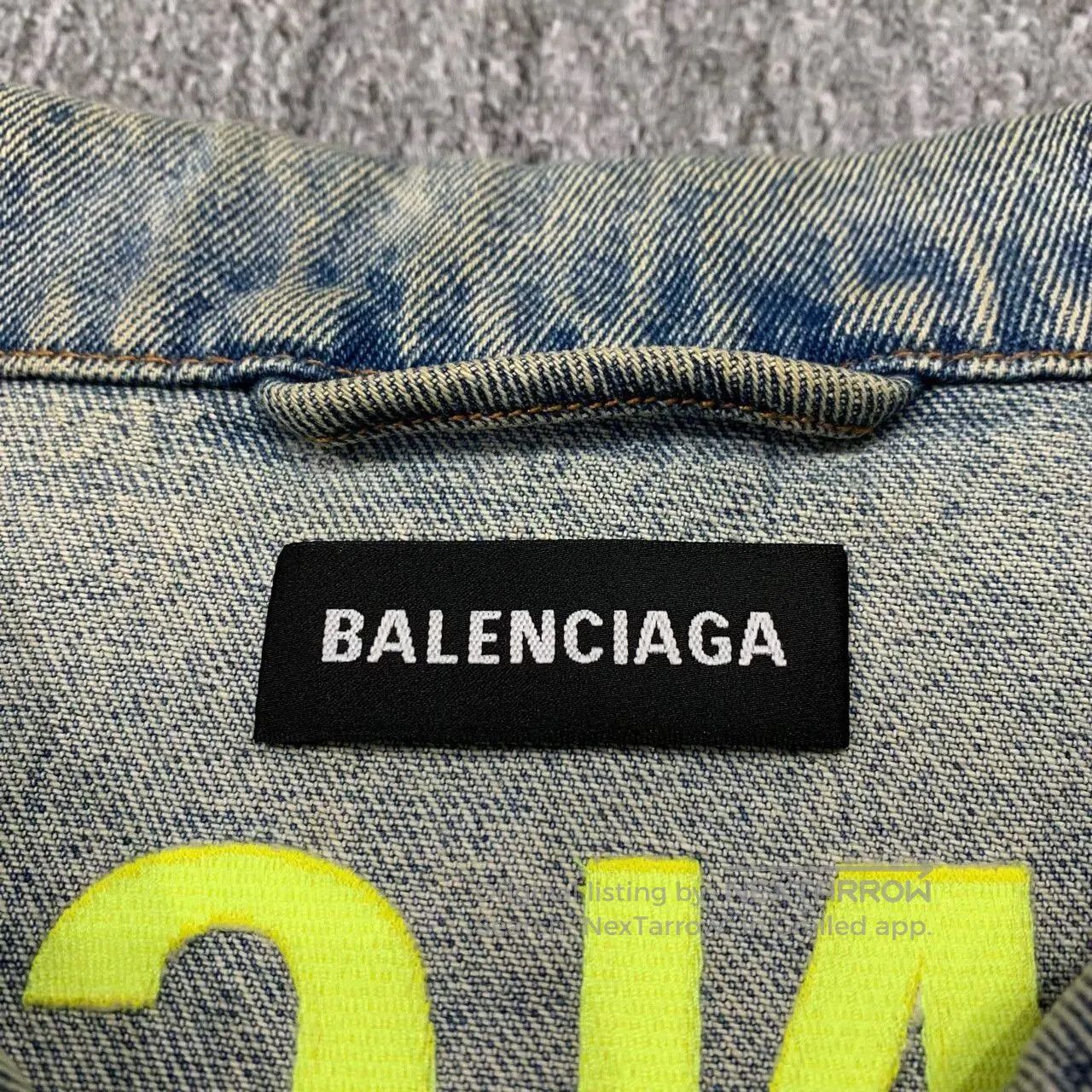 Balenciaga Balenciaga Logo Washed Denim Jacket. Size US L / EU 52-54 / 3 - 6 Thumbnail