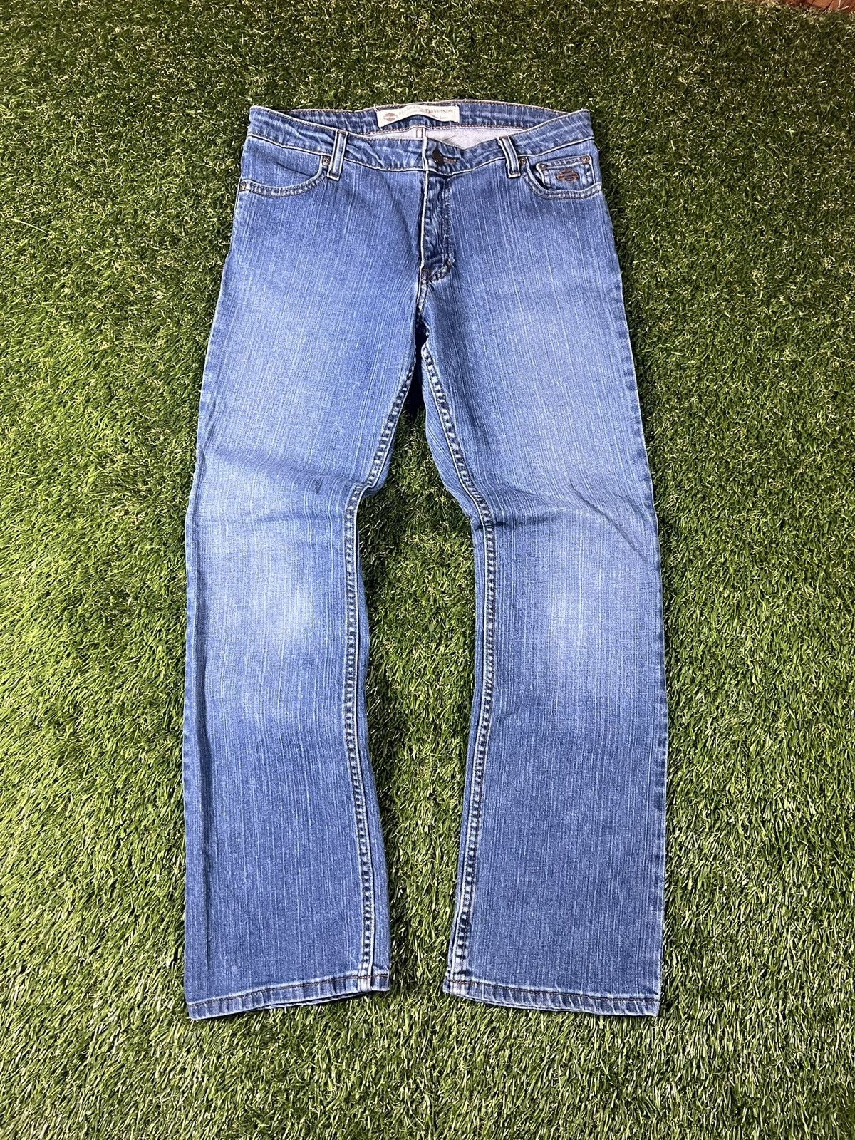 Harley Davidson Vintage Y2K Faded Harley Davidson Streetwear Denim Jeans Size US 30 / EU 46 - 2 Thumbnail