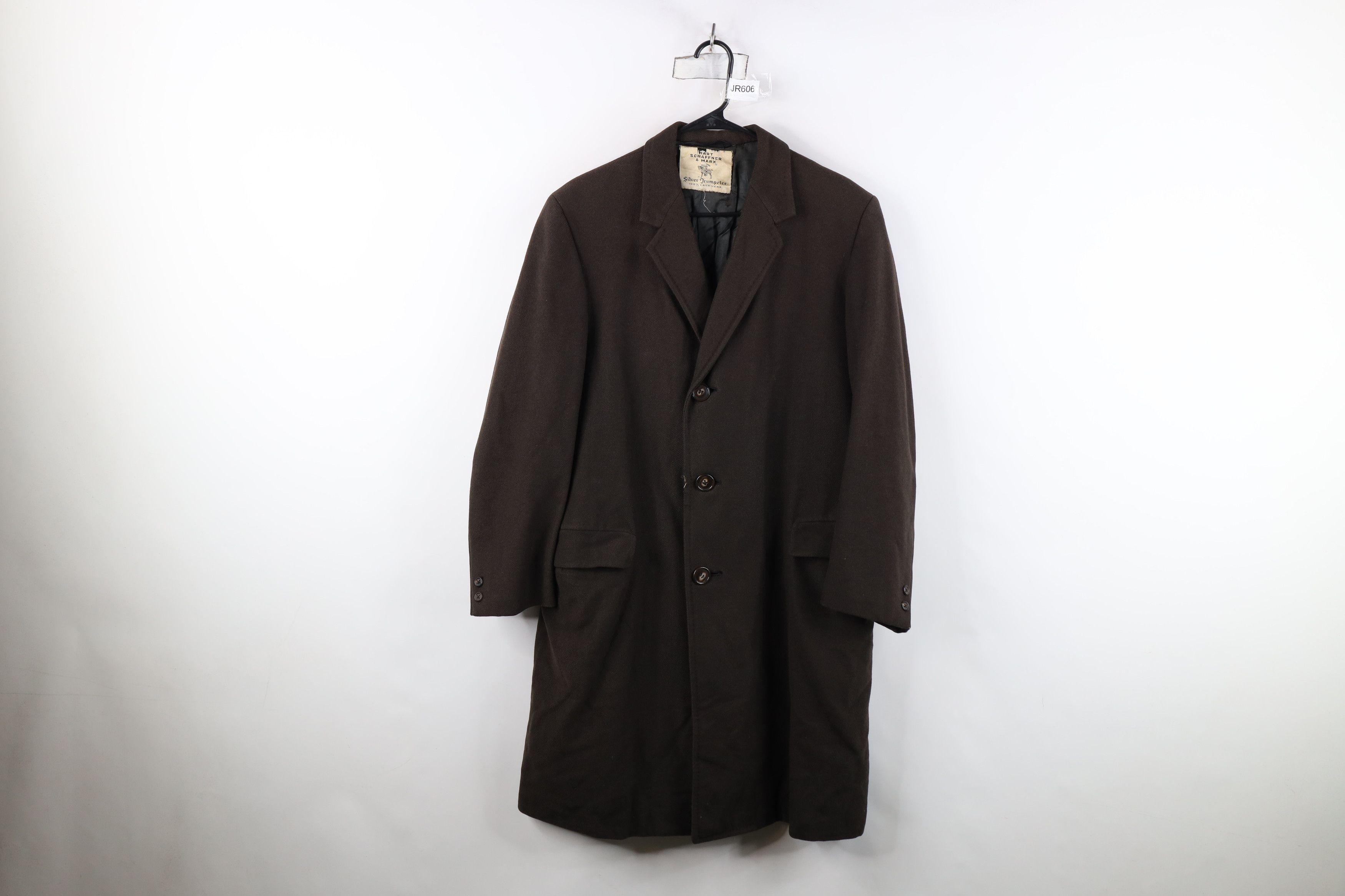 Vintage 60s Rockabilly Cashmere Overcoat Jacket Brown USA