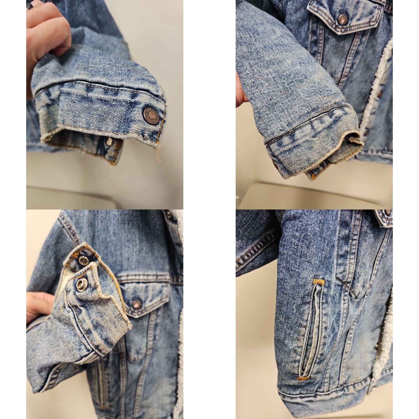 Levi's VINTAGE Levi's Denim Trucker Jacket Sherpa Lined Made In USA Sz Small Small Blue 80s 90s USA Mens Denim Jacket Trucker Size US S / EU 44-46 / 1 - 8 Thumbnail