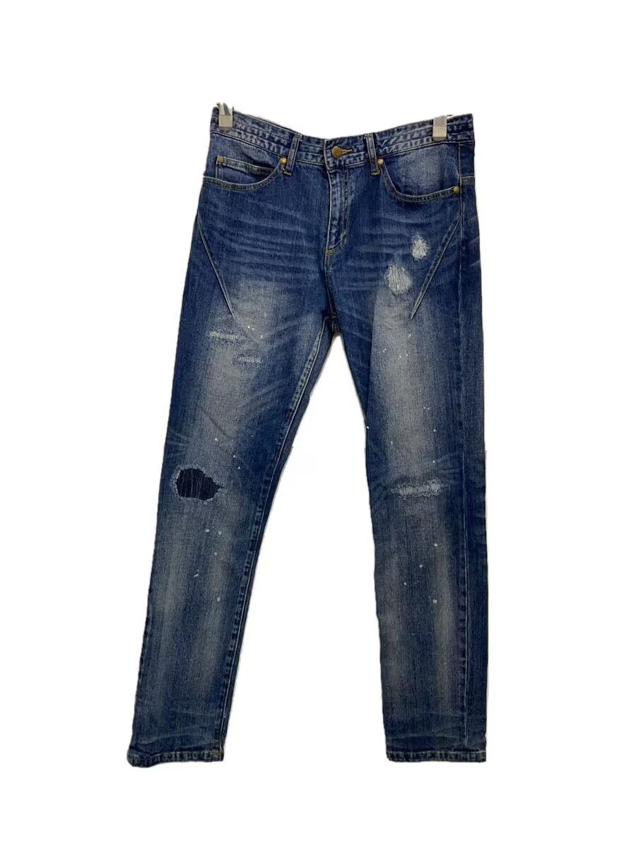 Number (N)ine Distressed Repair Denim Jeans Size US 32 / EU 48 - 1 Thumbnail