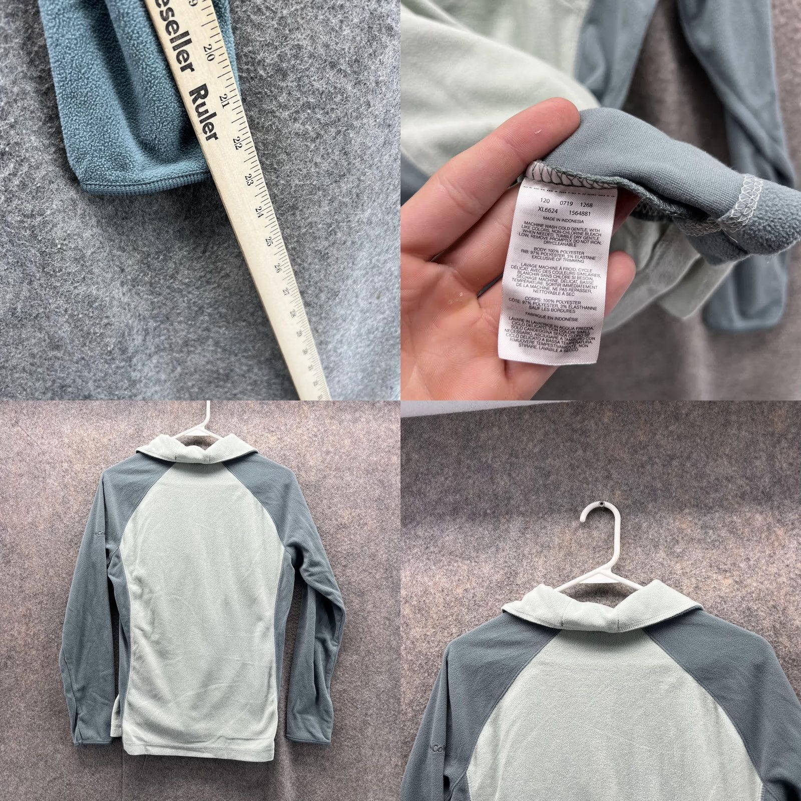 Vintage VINTAGE Columbia Sweater Women Large Blue 1/4 Zip Fleece Pullover Polyester Jacket Pullover Mock Neck Long Sleeve Size L / US 10 / IT 46 - 8 Thumbnail