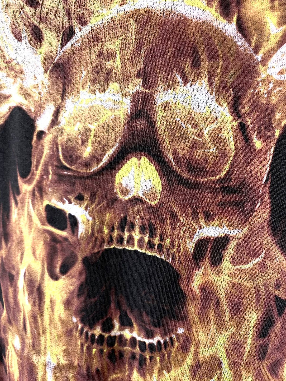 Vintage Vintage Spiral Full Print Flame Skull Hoodie Megadeth Korn Size US L / EU 52-54 / 3 - 11 Thumbnail