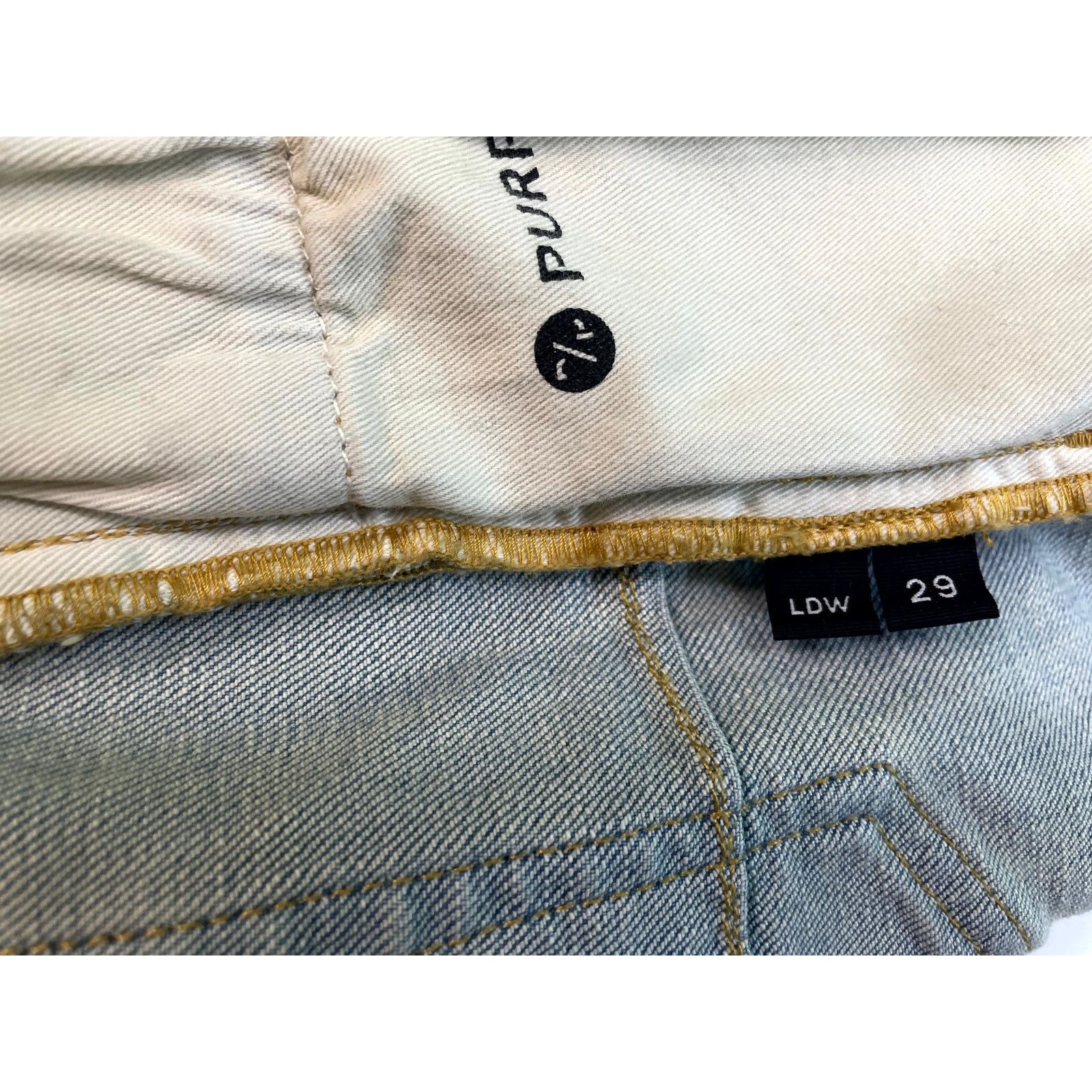 Purple Brand Purple Brand Vintage Wax Light Wash Jeans Size US 29 - 7 Thumbnail
