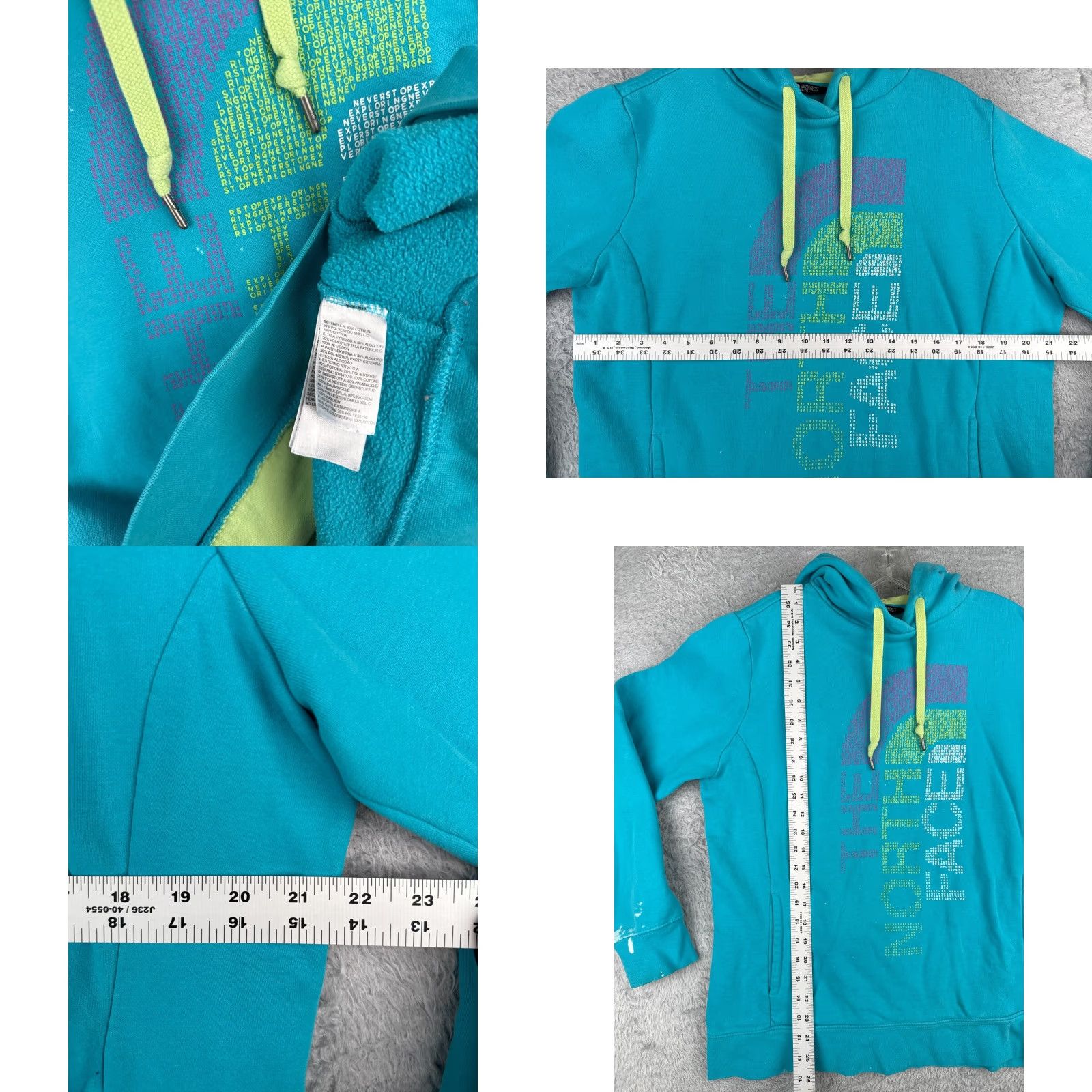 The North Face The North Face Hoodie Womens XL Blue Pullover Cotton Blend Size XL / US 12-14 / IT 48-50 - 8 Thumbnail