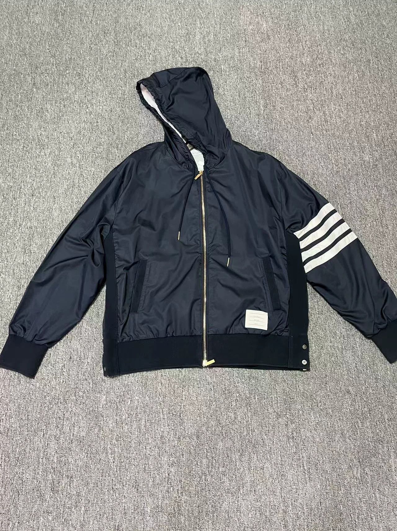 Thom Browne Thom Browne Classic Zip Hooded Jacket Size US XL / EU 56 / 4 - 1 Thumbnail