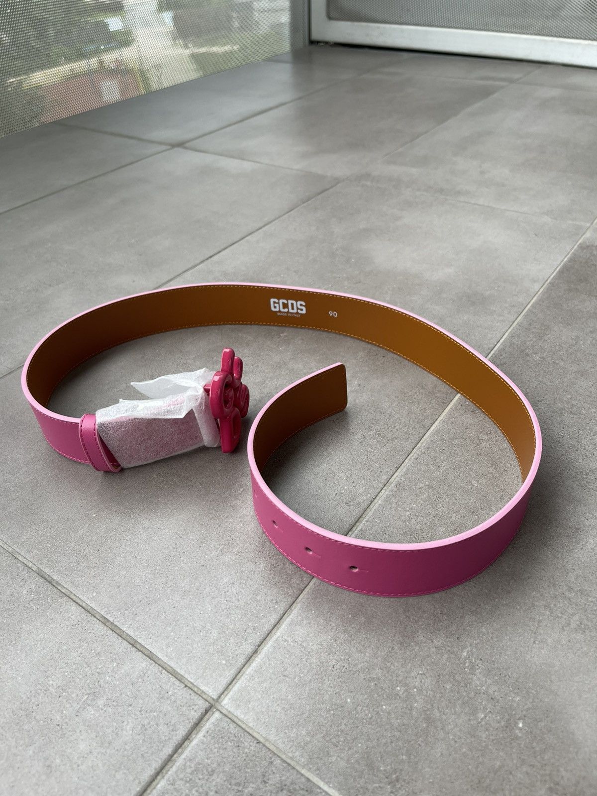 GCDS !DS! SS23 GCDS Andy Logo Pink Belt Size ONE SIZE - 7 Thumbnail