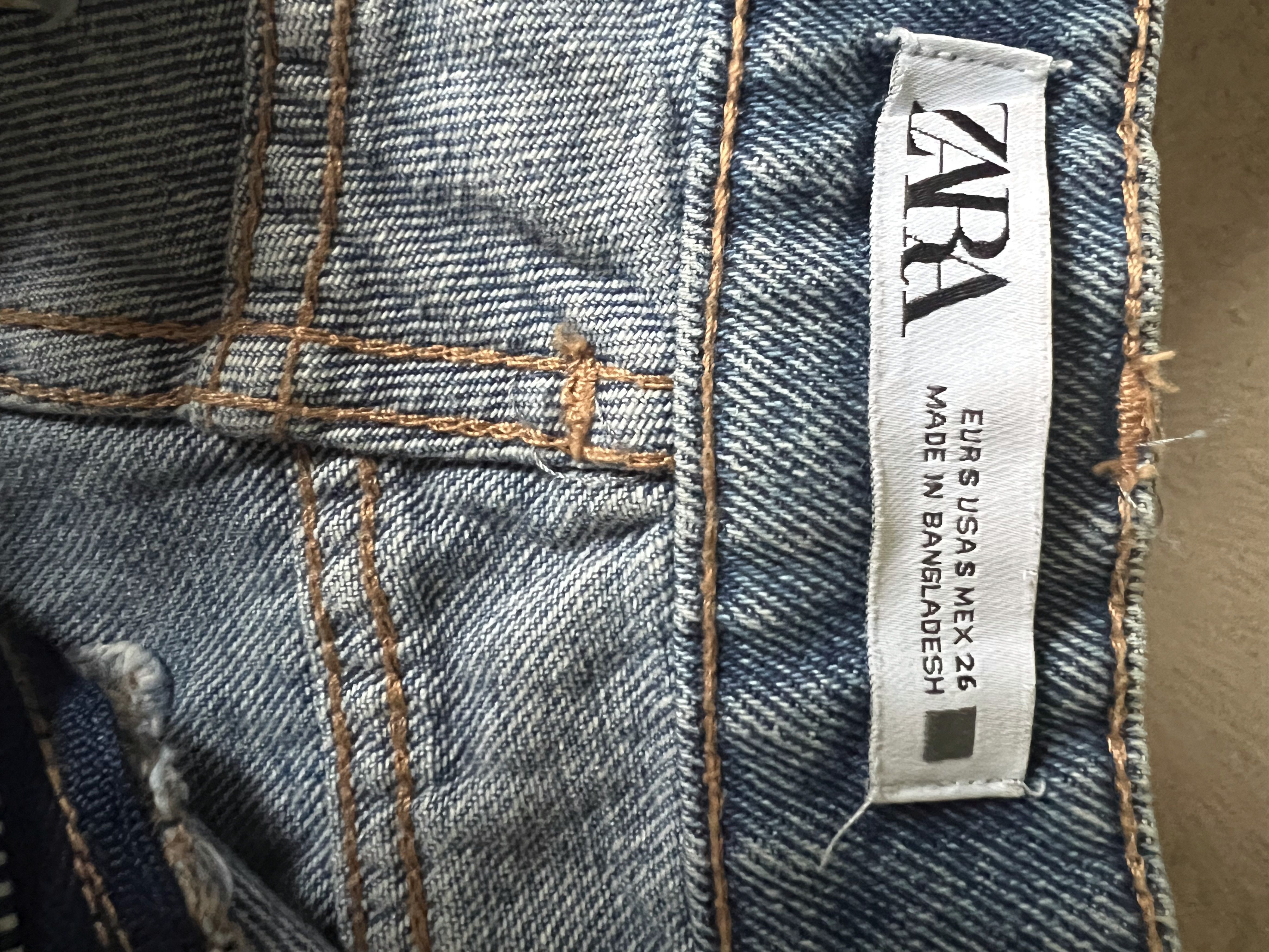 Zara High Waisted Denim Skort Size 30" / US 8 / IT 44 - 5 Thumbnail