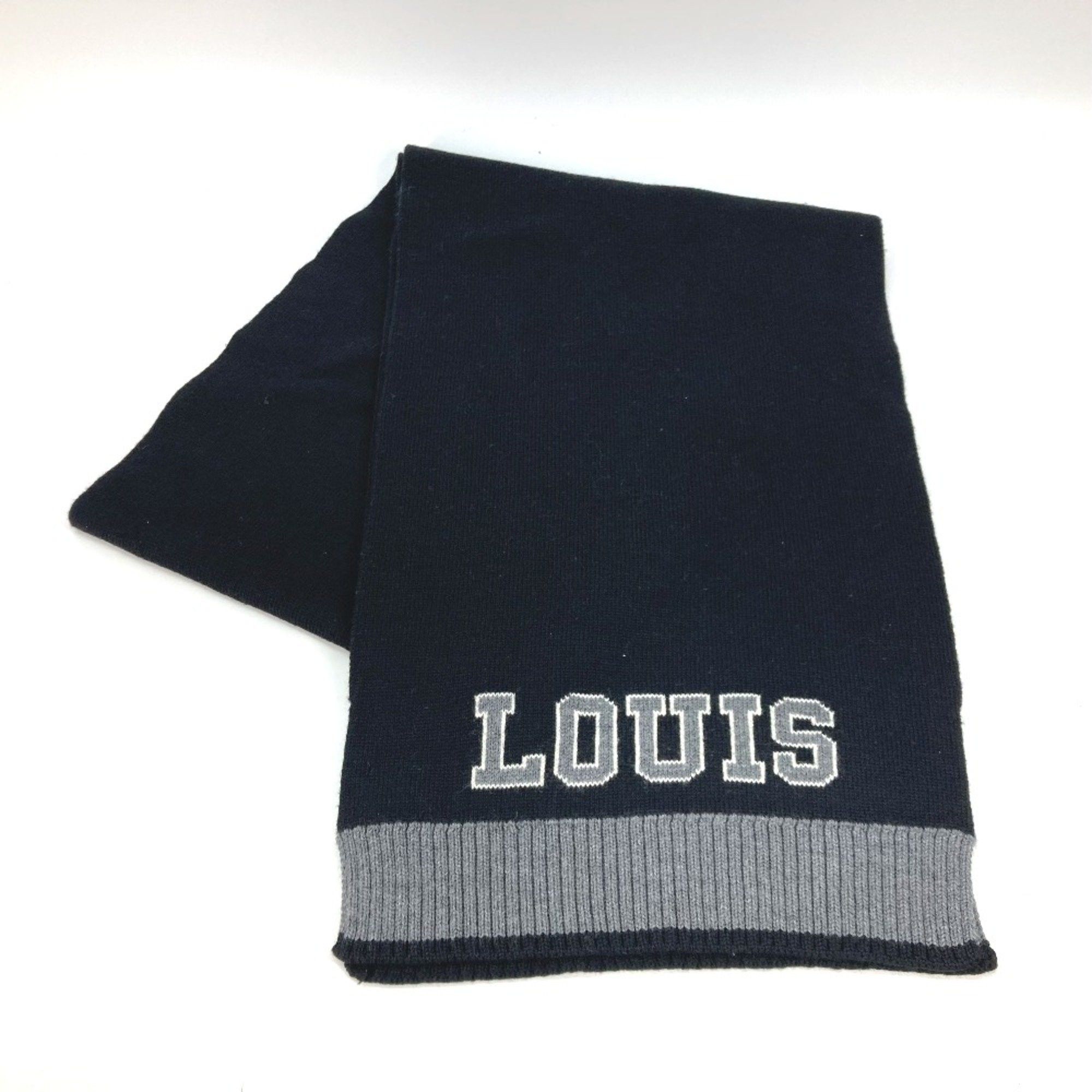 Louis Vuitton Louis Vuitton M71234 Scarf Black gray Size ONE SIZE - 1 Thumbnail